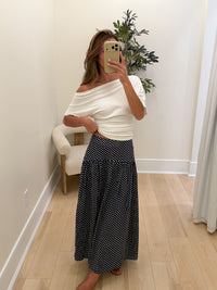 Cassie Curved Maxi Skirt