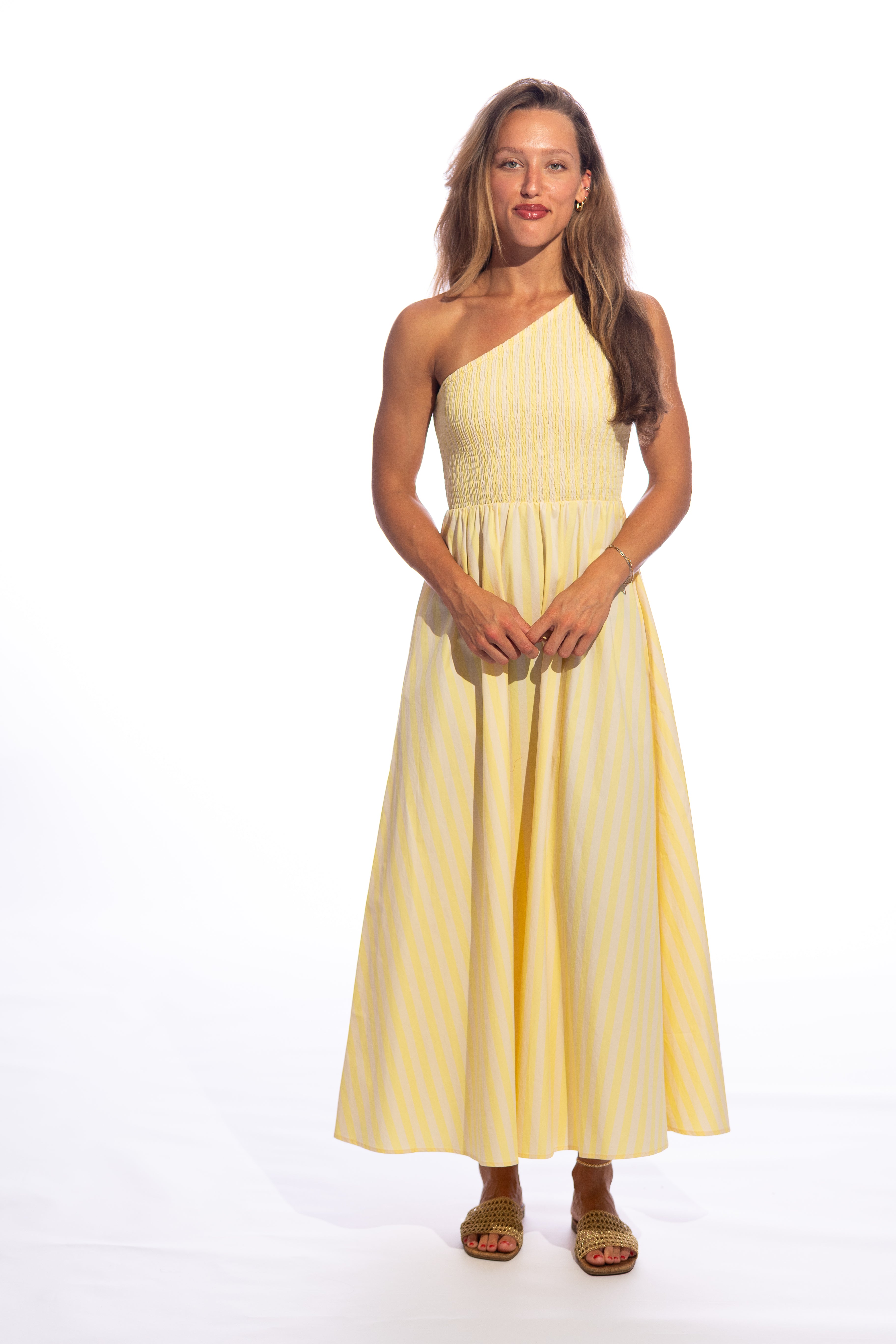 Selkie One Shoulder Butter Dress