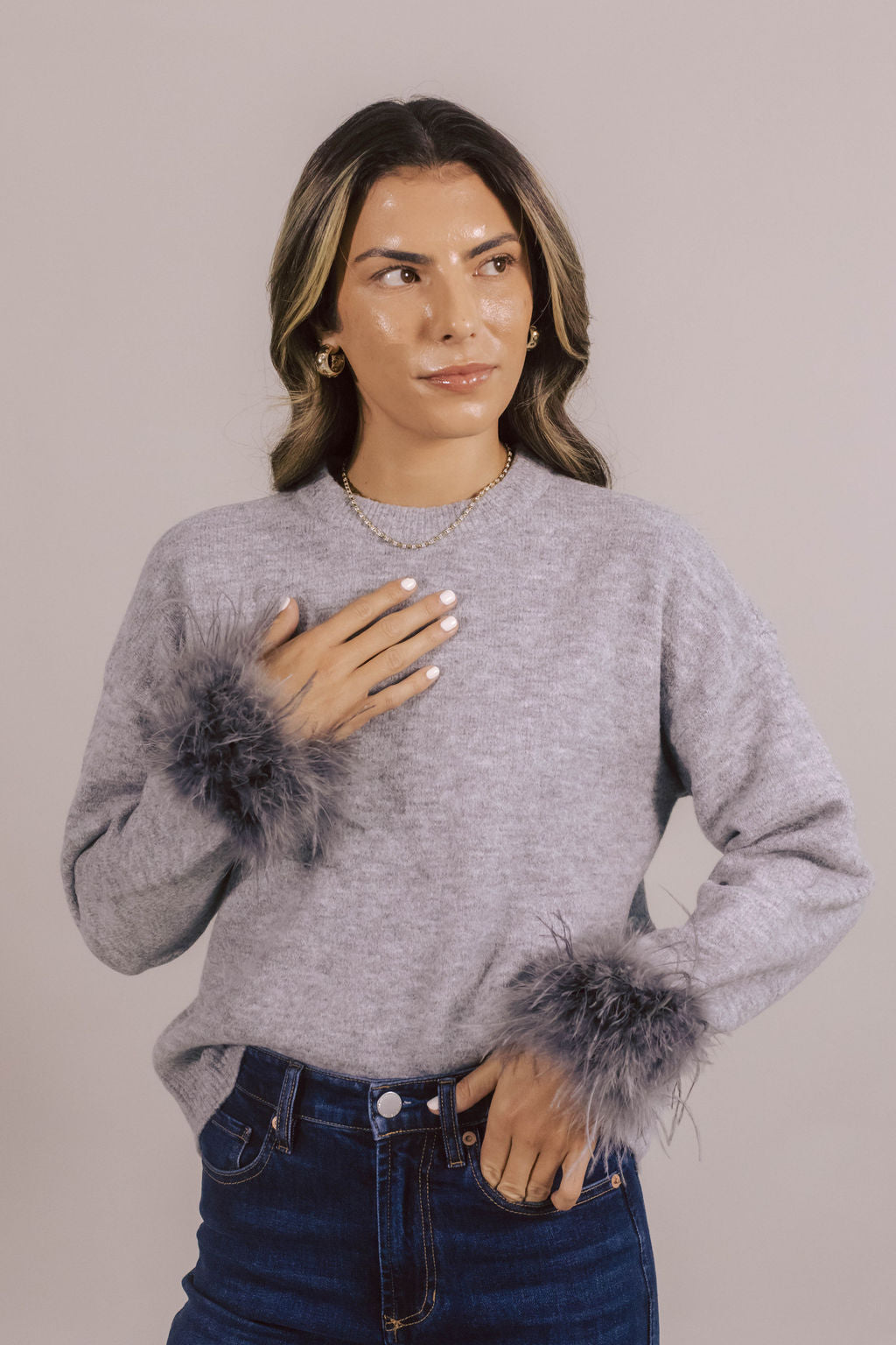 Royer Feather Sweater