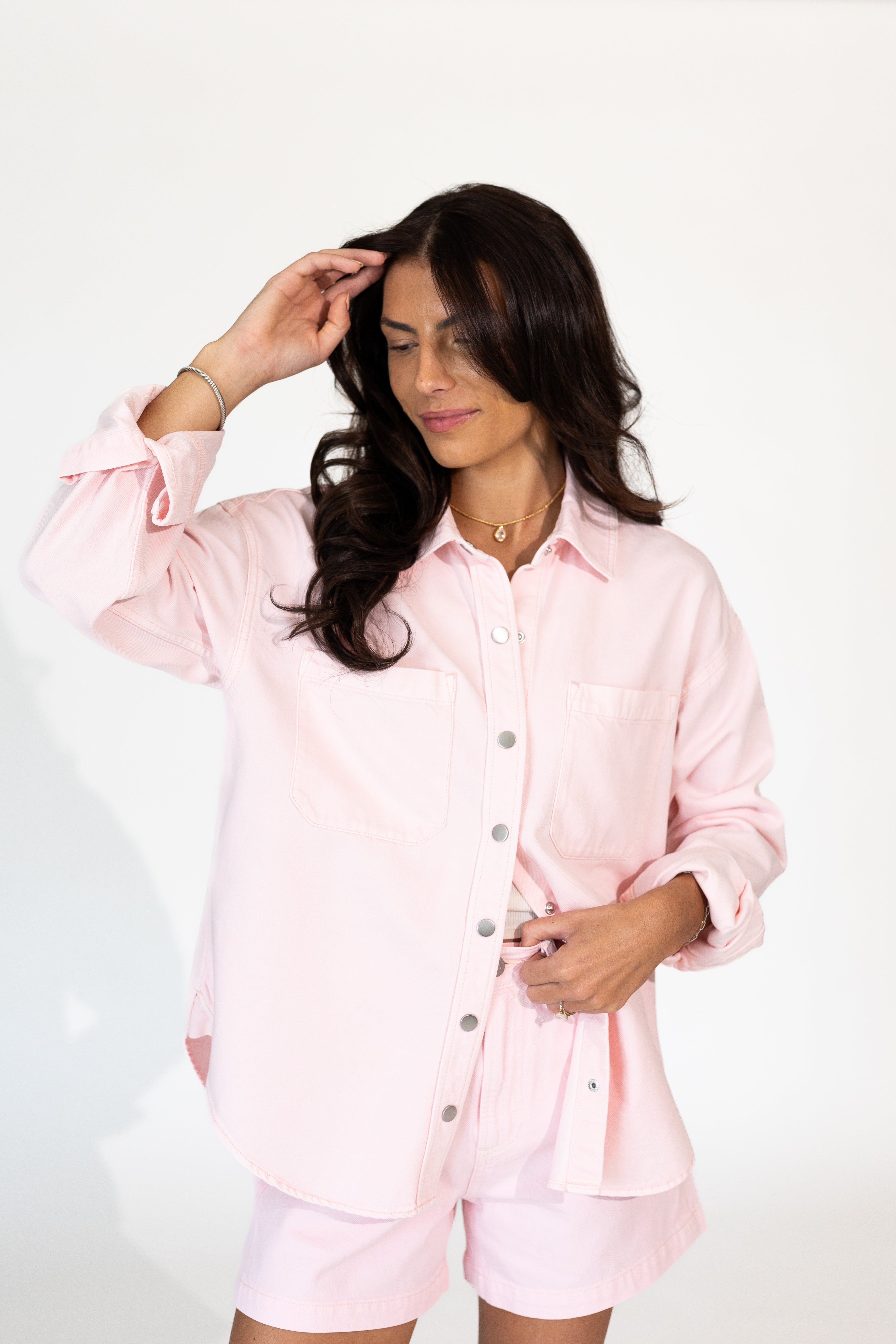 Elin Blush Denim Jacket