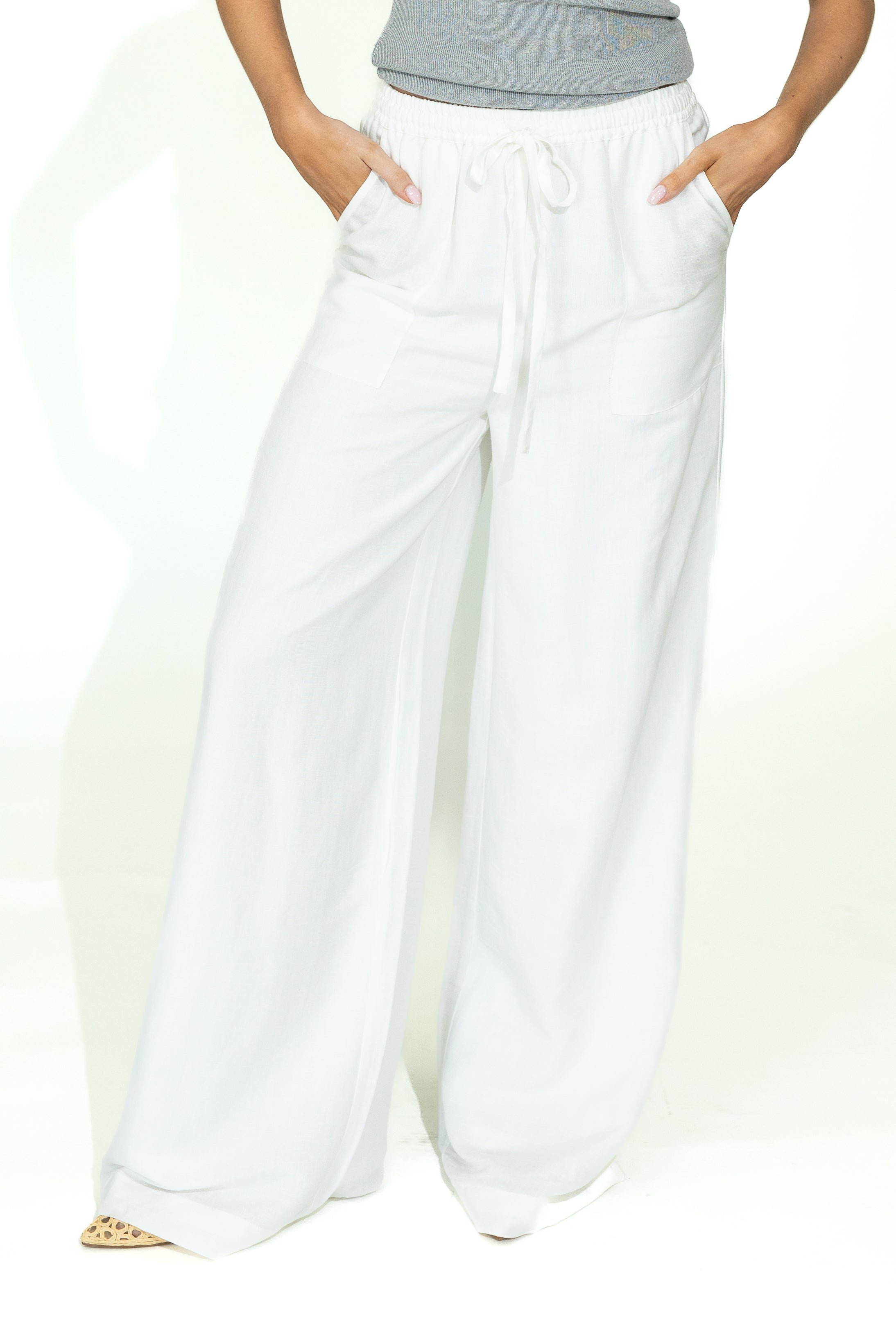 Cooper Wide Leg Linen Pant