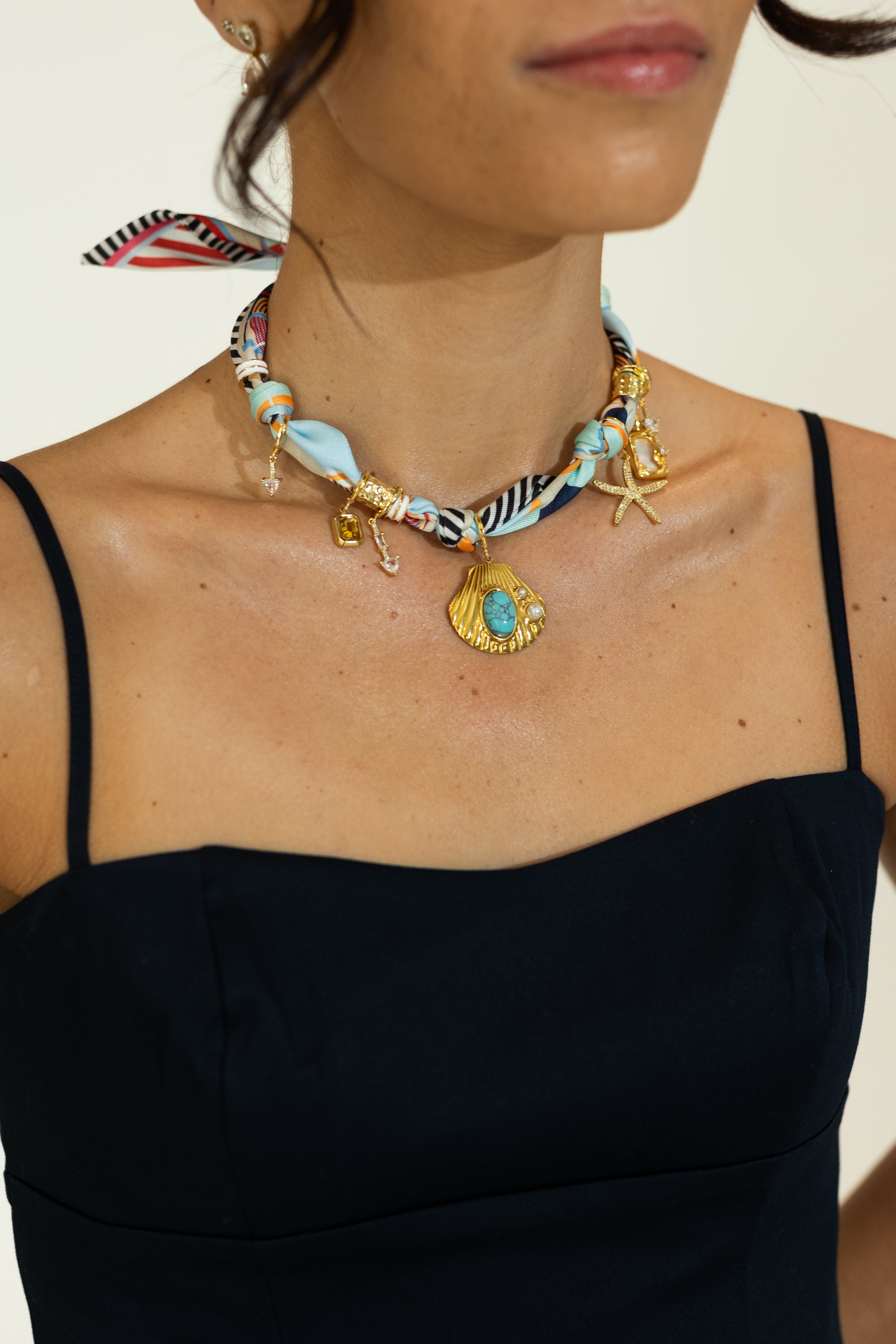 Pre-Order Destin Multi Charm Scarf Necklace