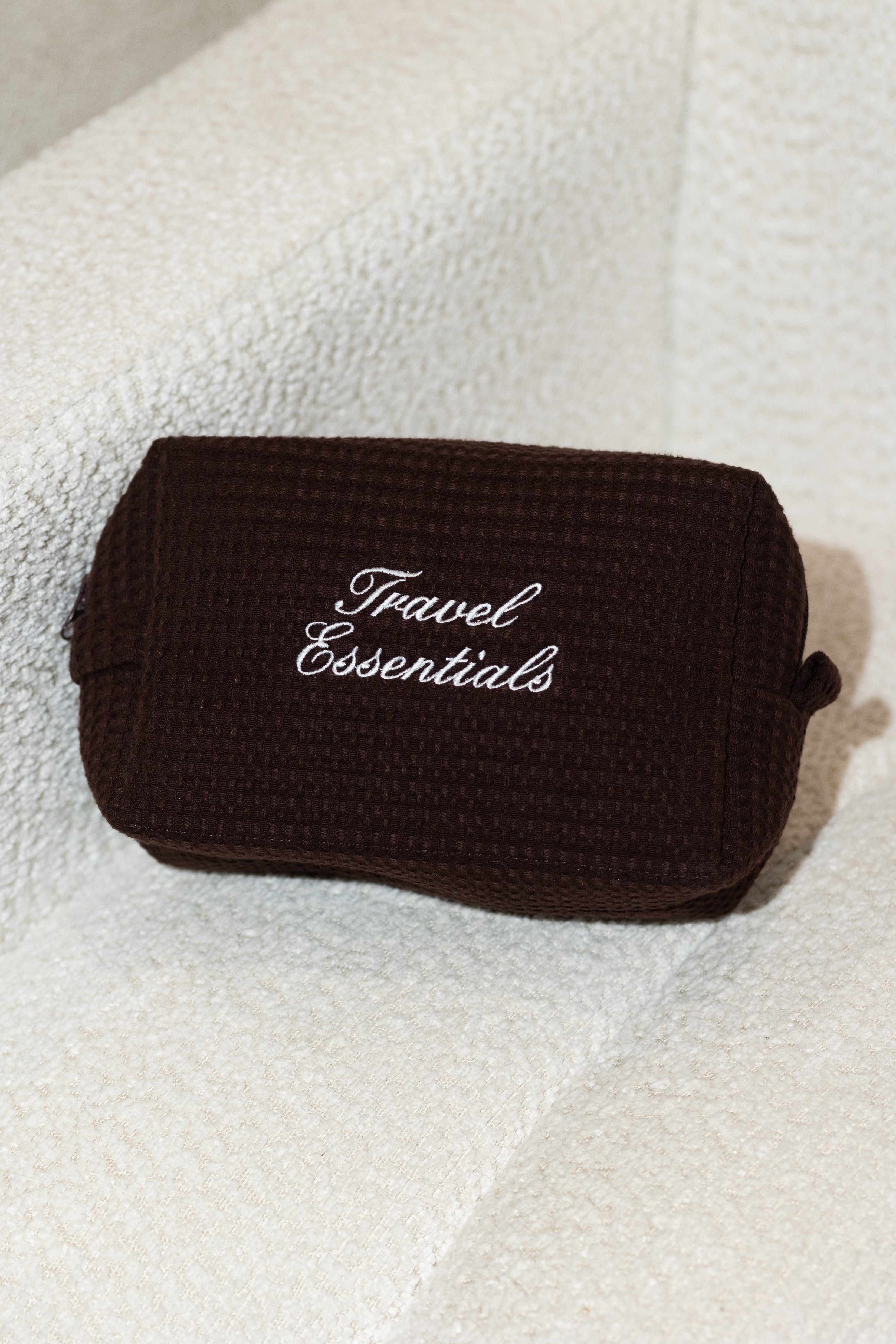 Embroidered Waffle Pouch