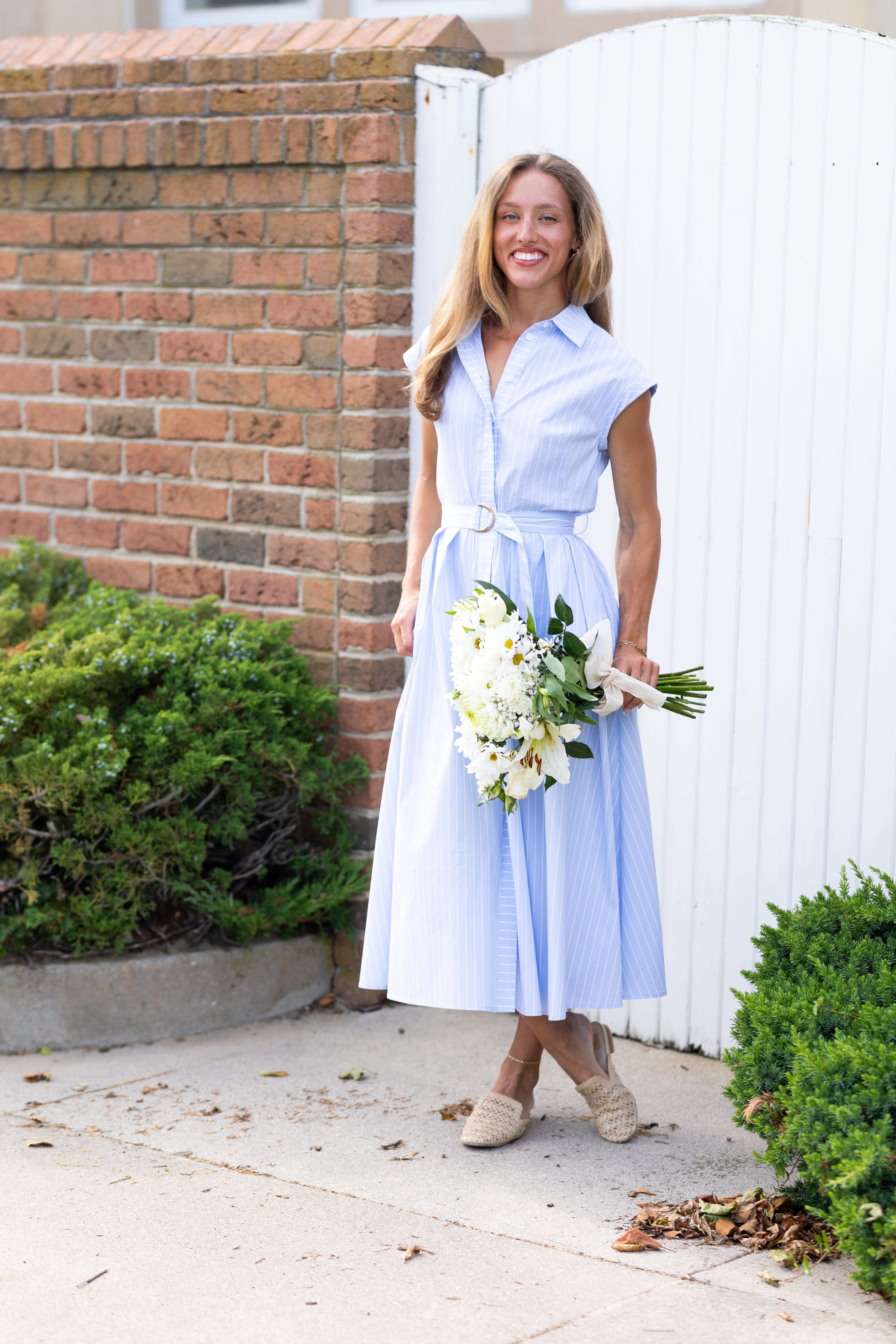 Nazra Marine Striped Dress