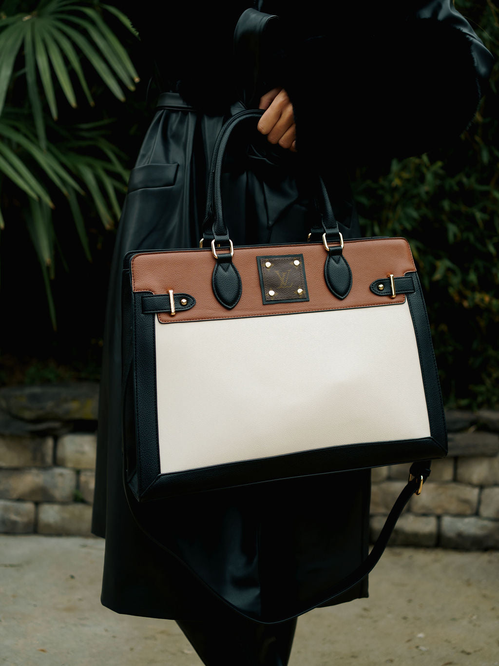 Upcycled LV Laptop Bag