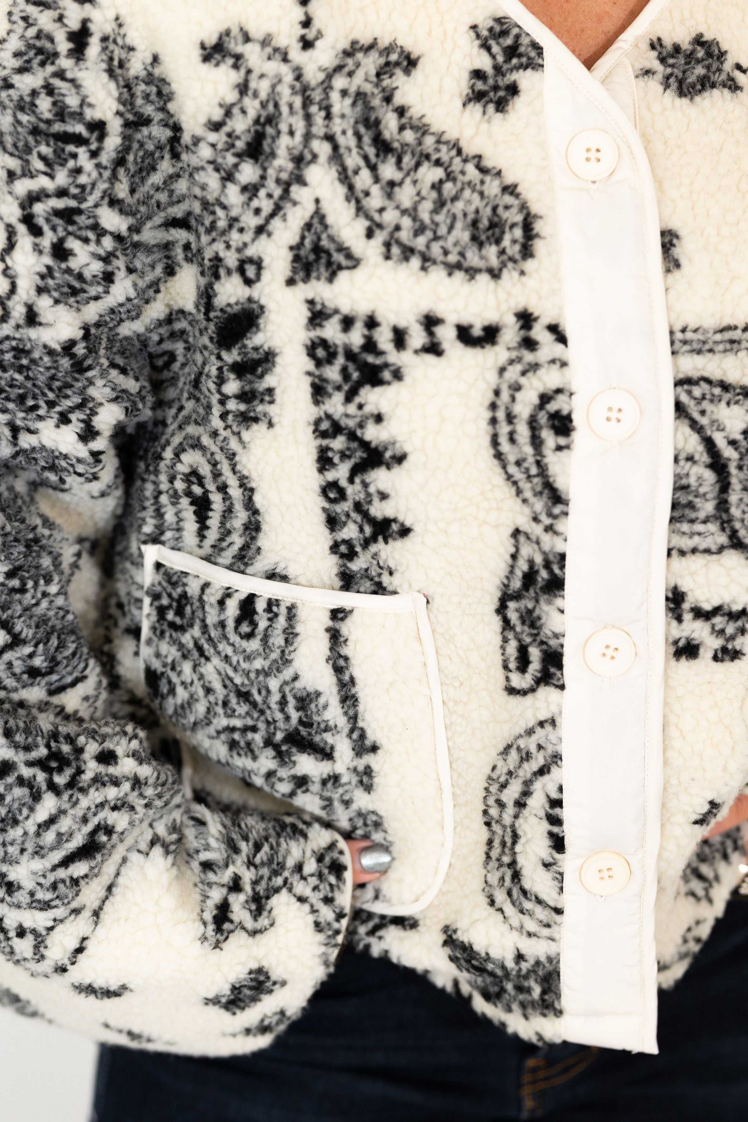 Harper Paisley Teddy Jacket