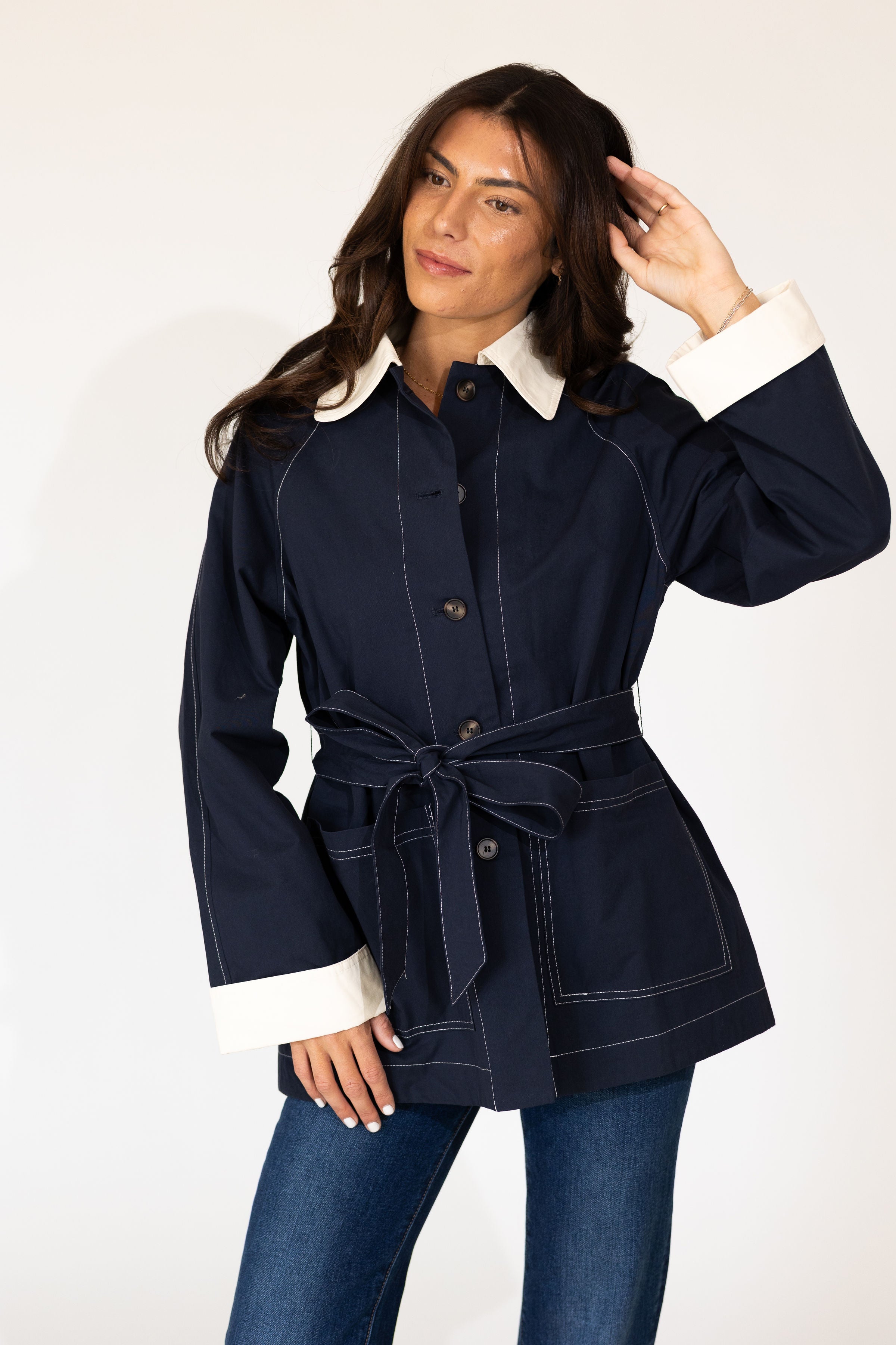 Blaire Tie Waist Trench Coat