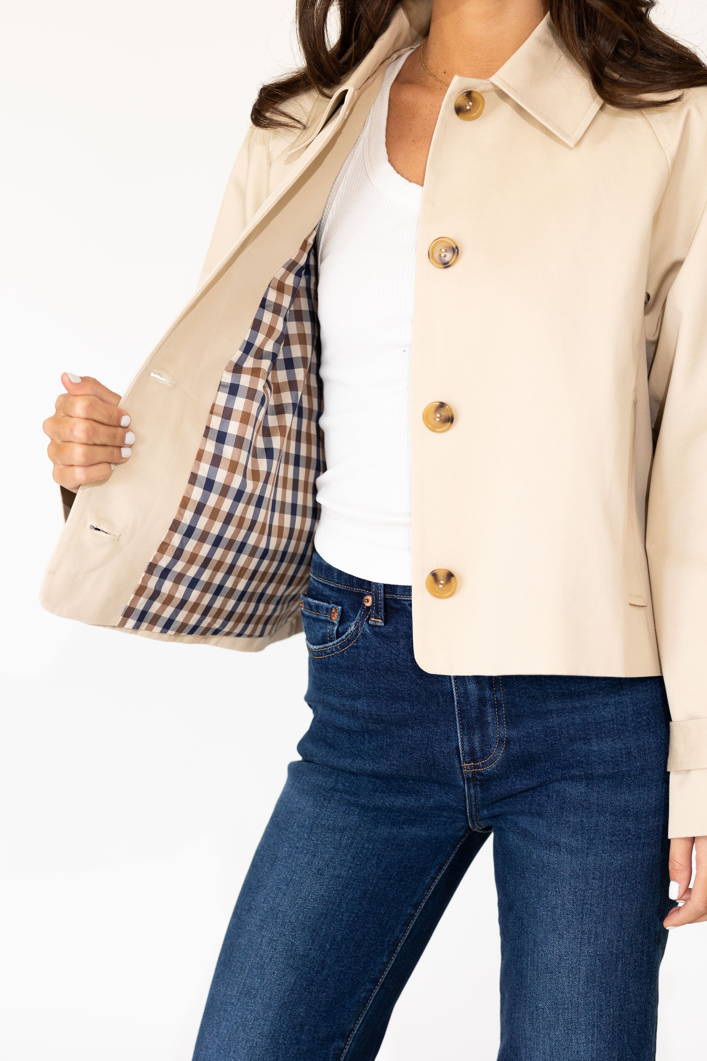 Wynn Cropped Trench Coat