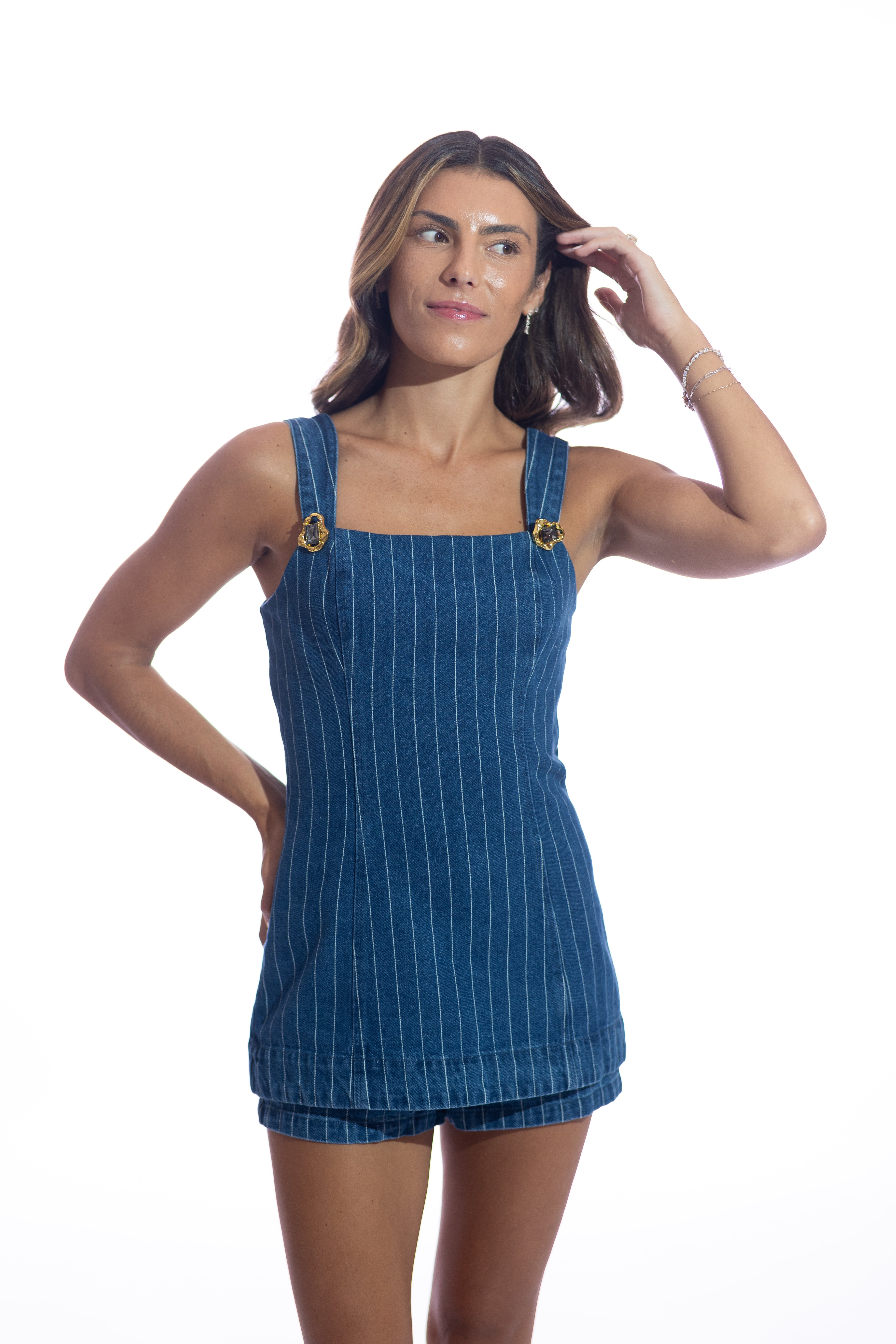 Presley Denim Romper