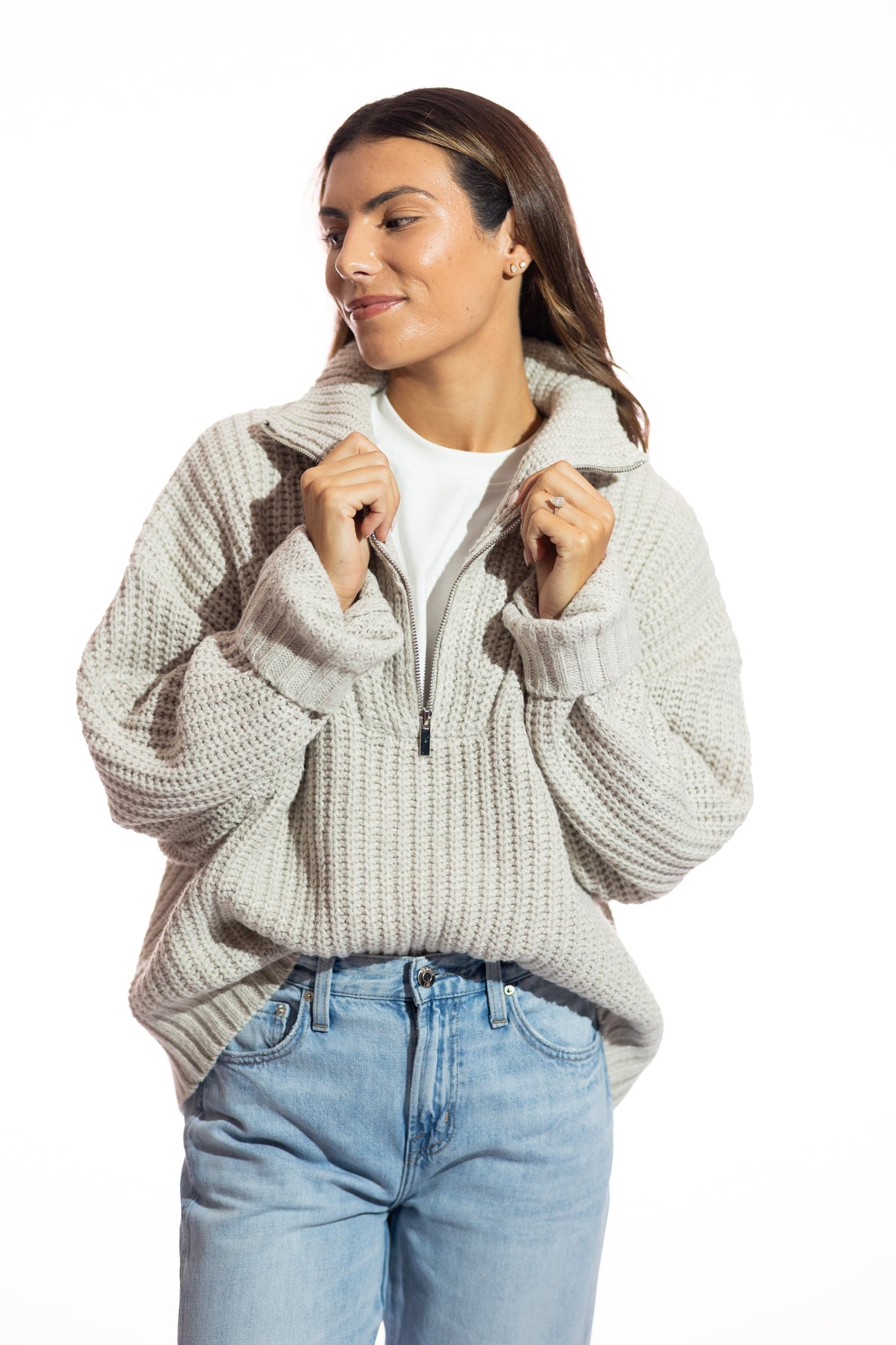Stella Quarter Zip Sweater