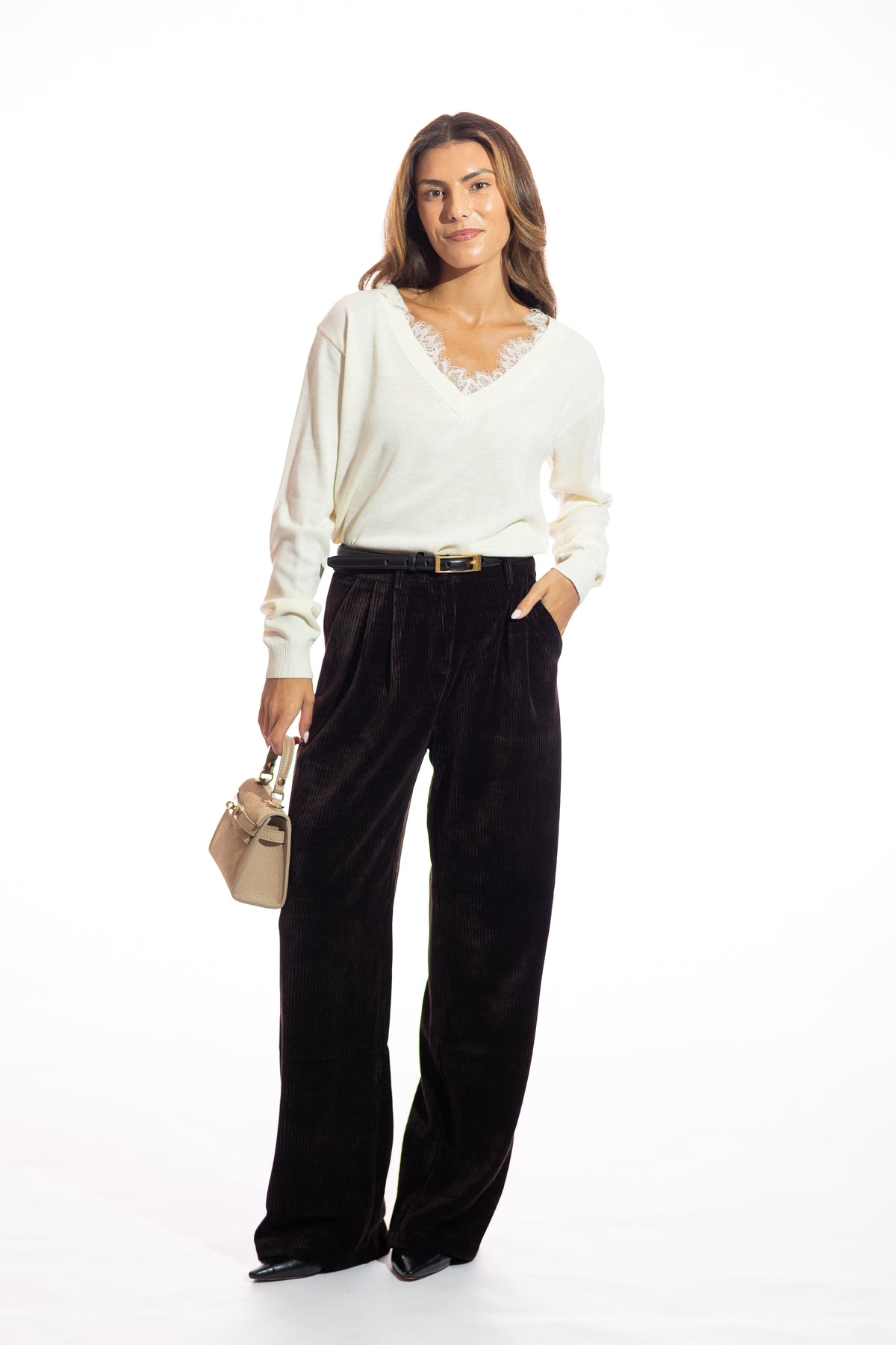 Mischa Lace Trim Sweater