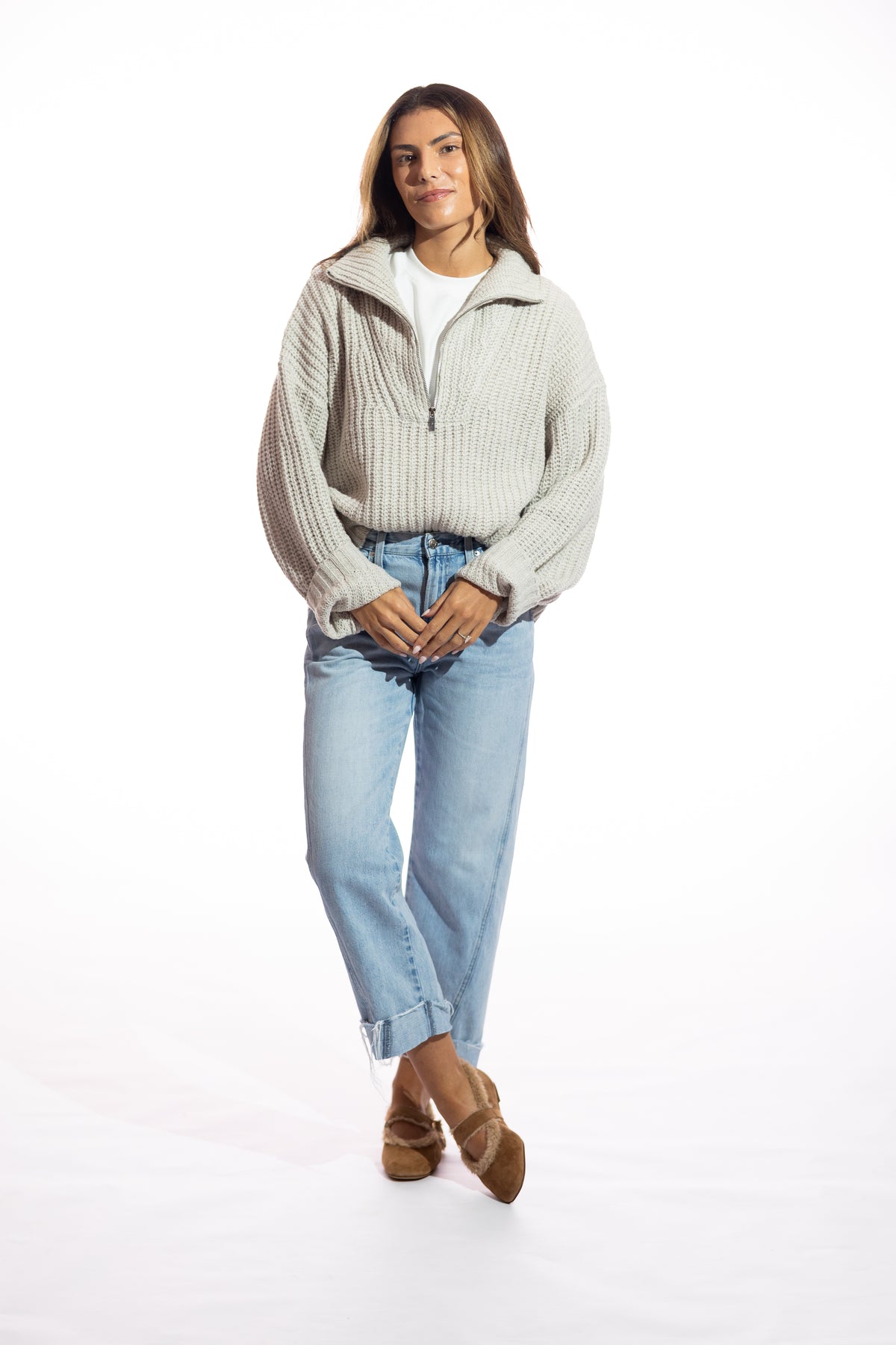 Stella Quarter Zip Sweater
