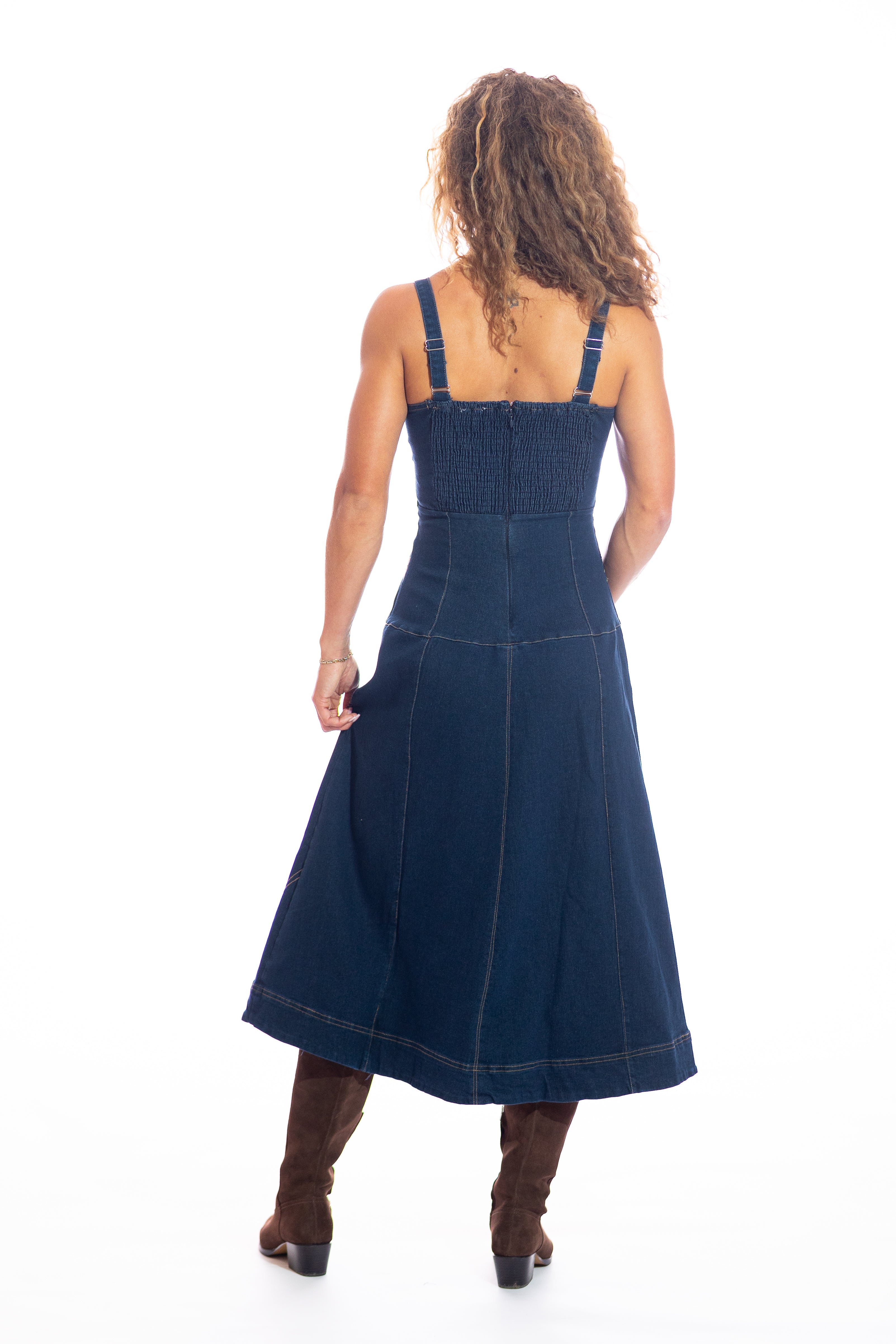 Kinny Embroidered Denim Dress