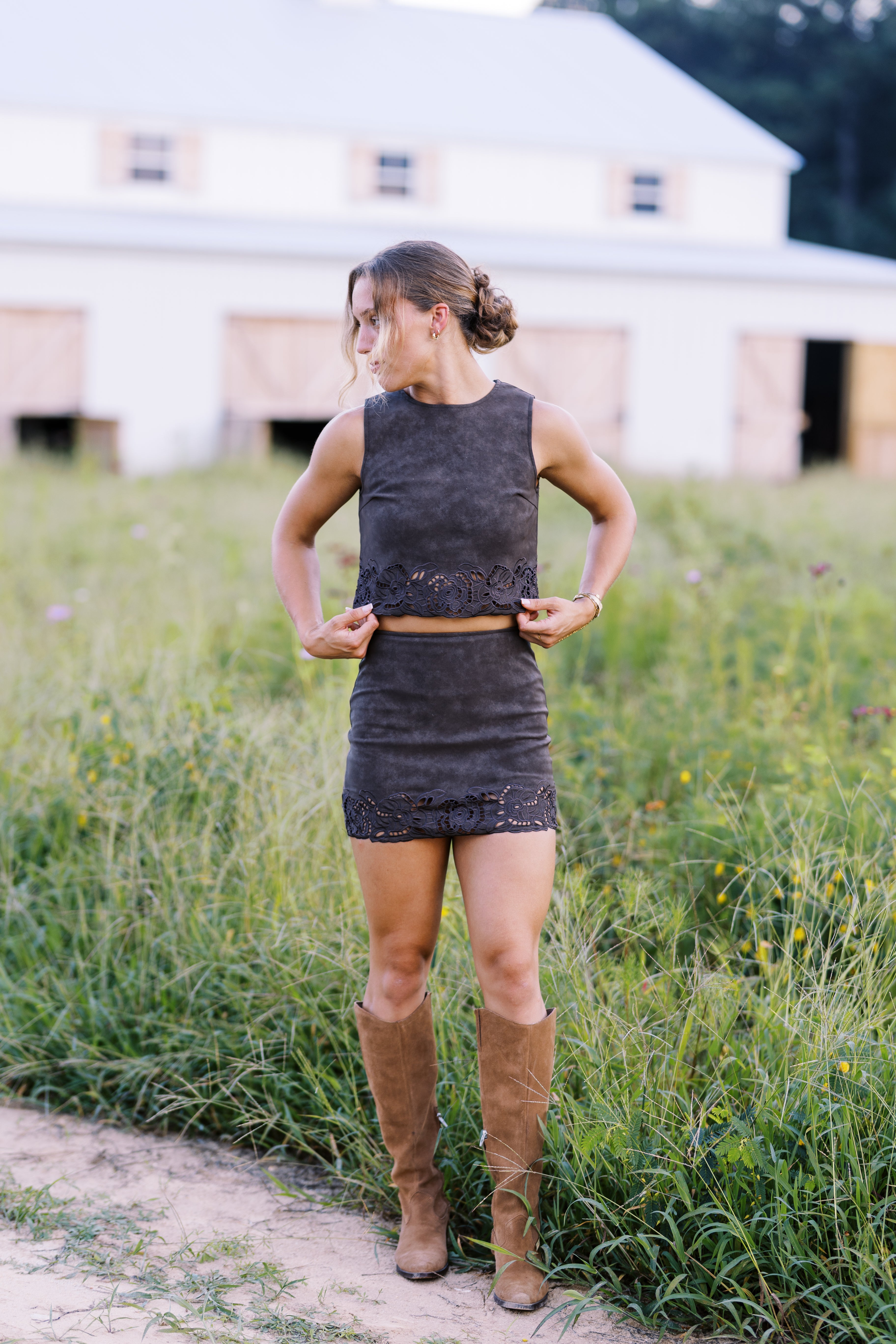 Reese Suede Skirt