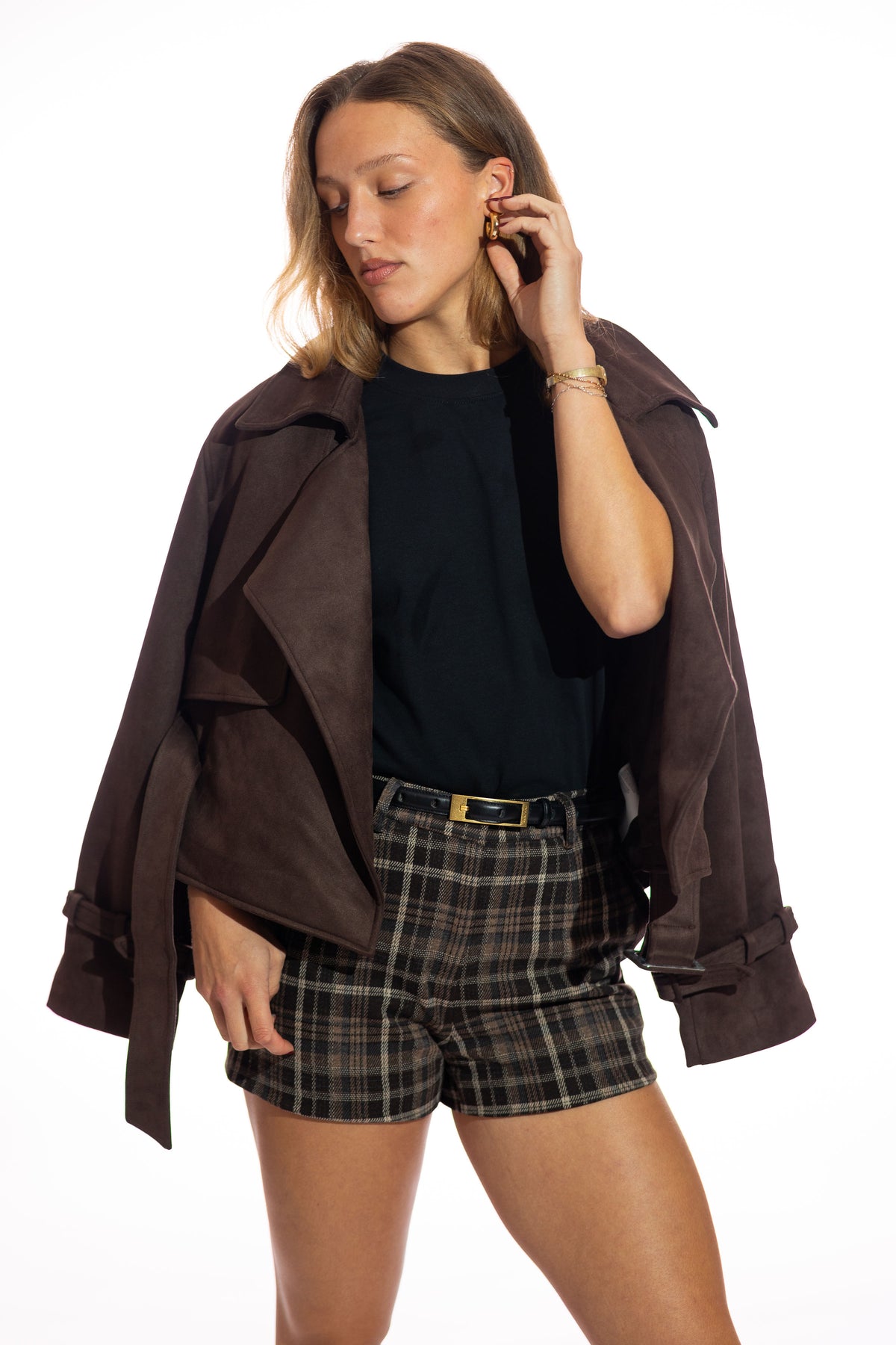 Brissa Suede Trench
