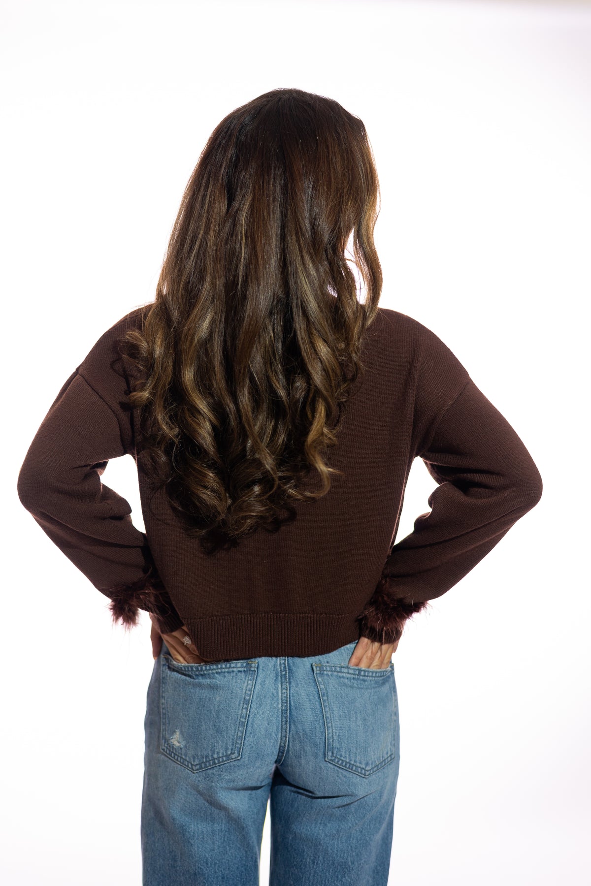Tianna Feather Cuff Sweater