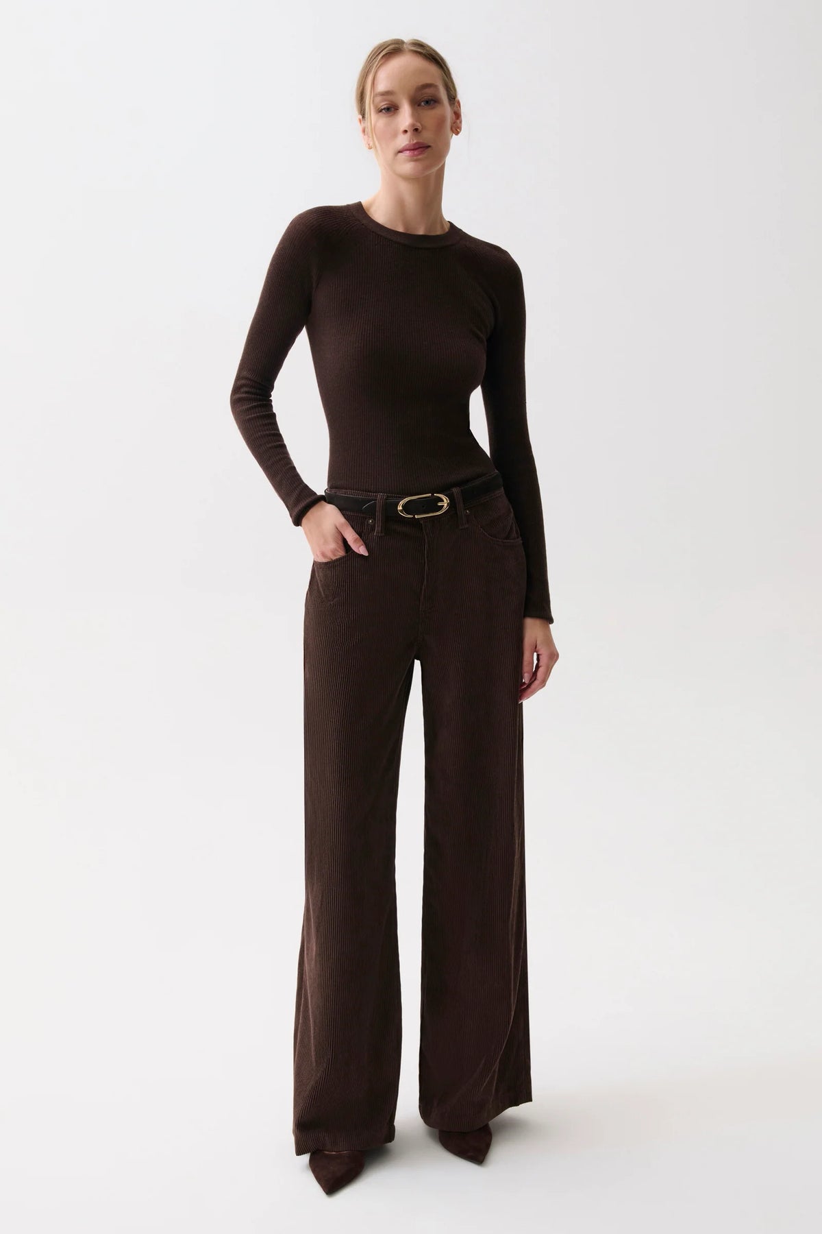Jadyn Corduroy Mid Rise Jean