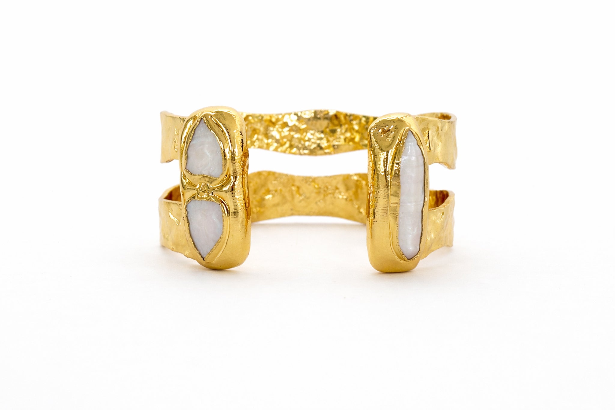 Double Plated Cuff with Stones