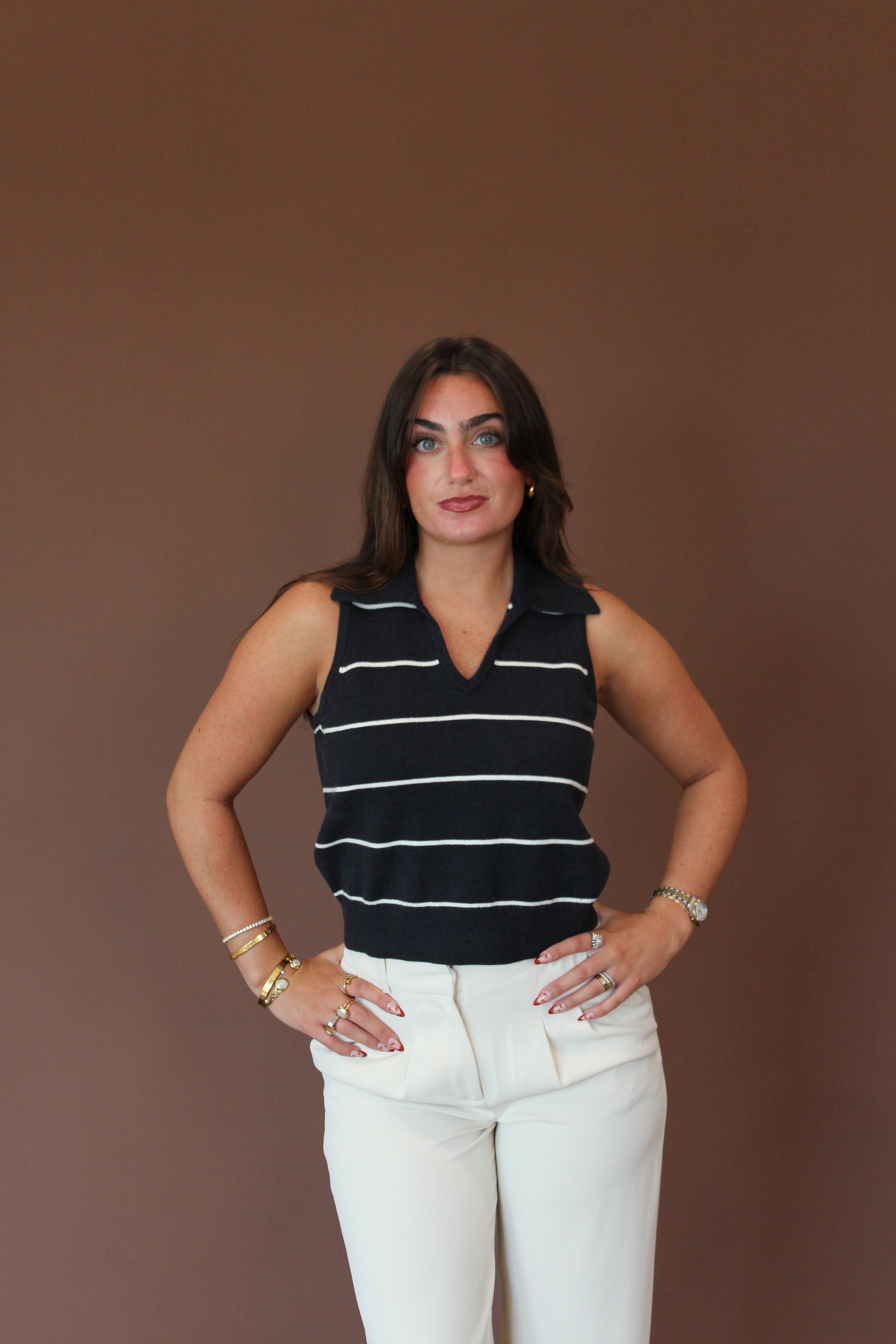 Sloane Knit Collared Top