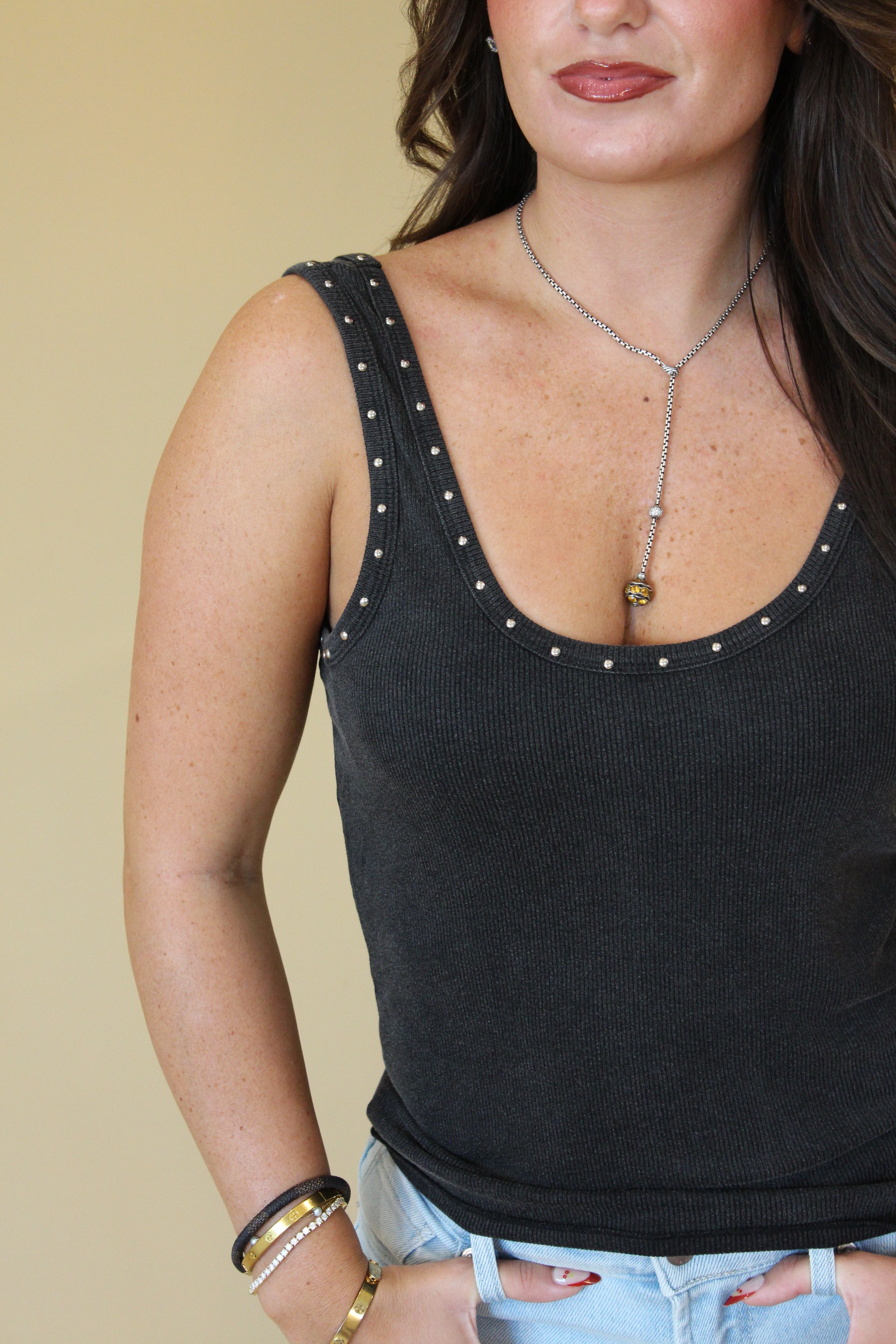 Joanna Studded Tank