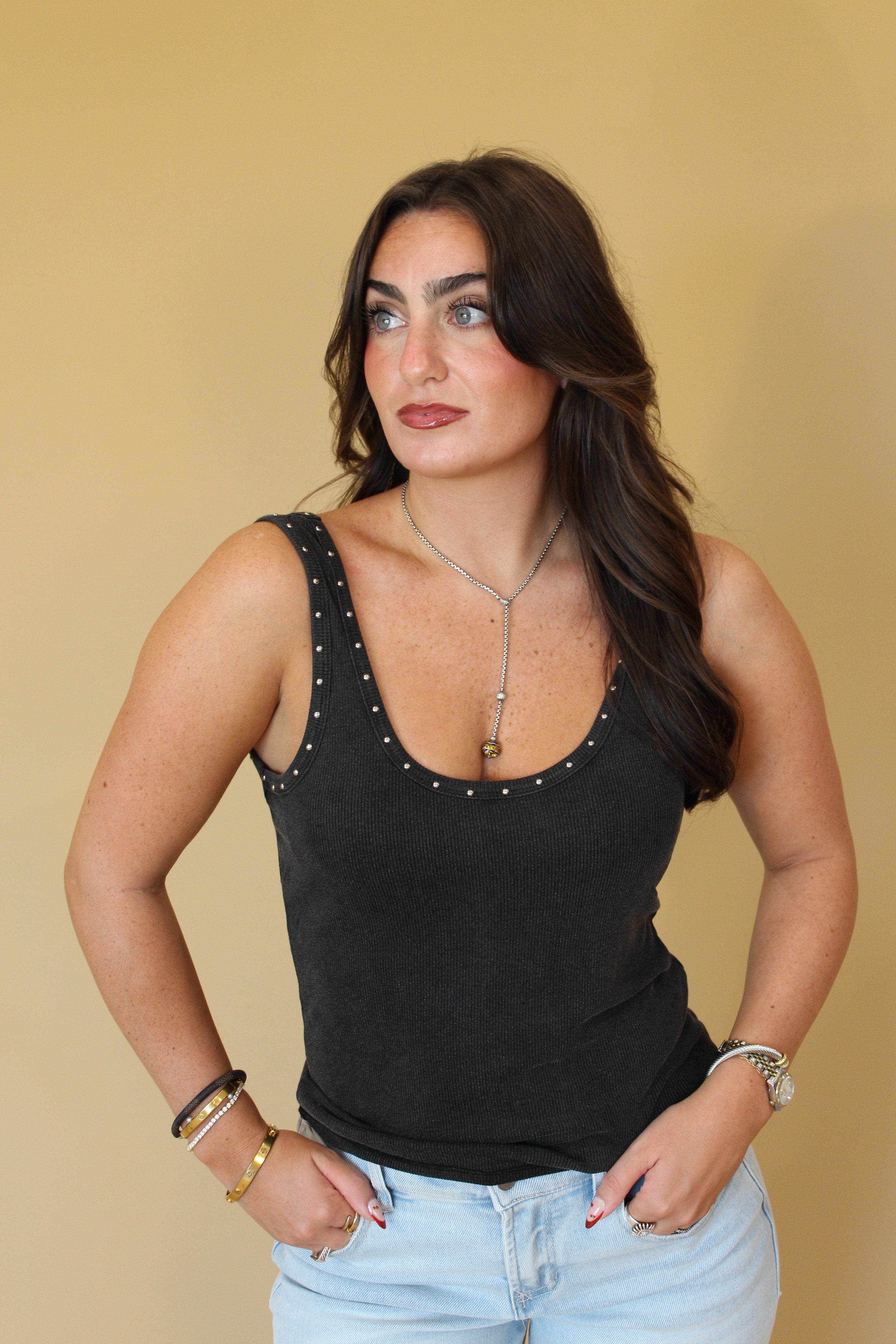 Joanna Studded Tank