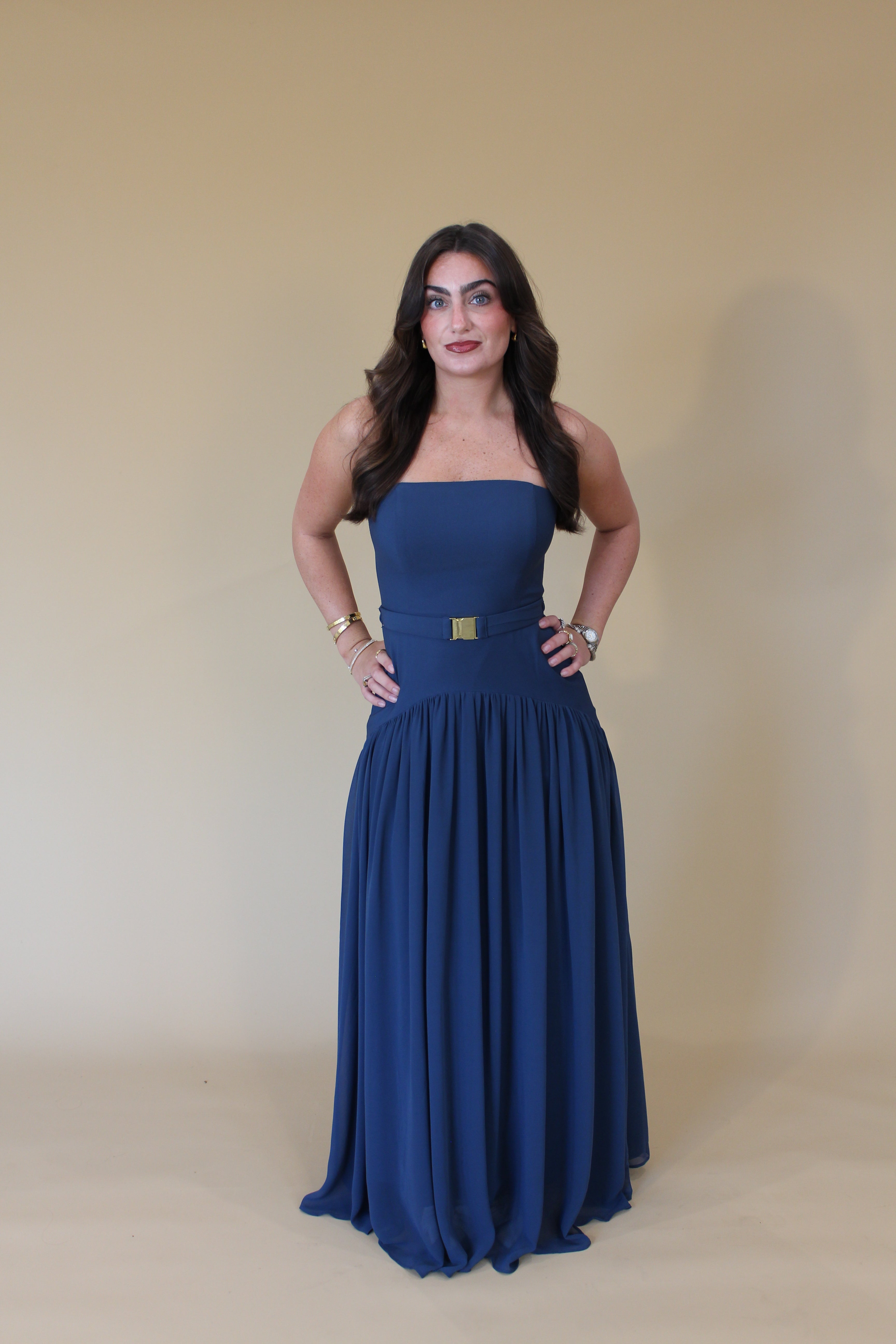 Hutch Carmel Strapless Maxi Dress