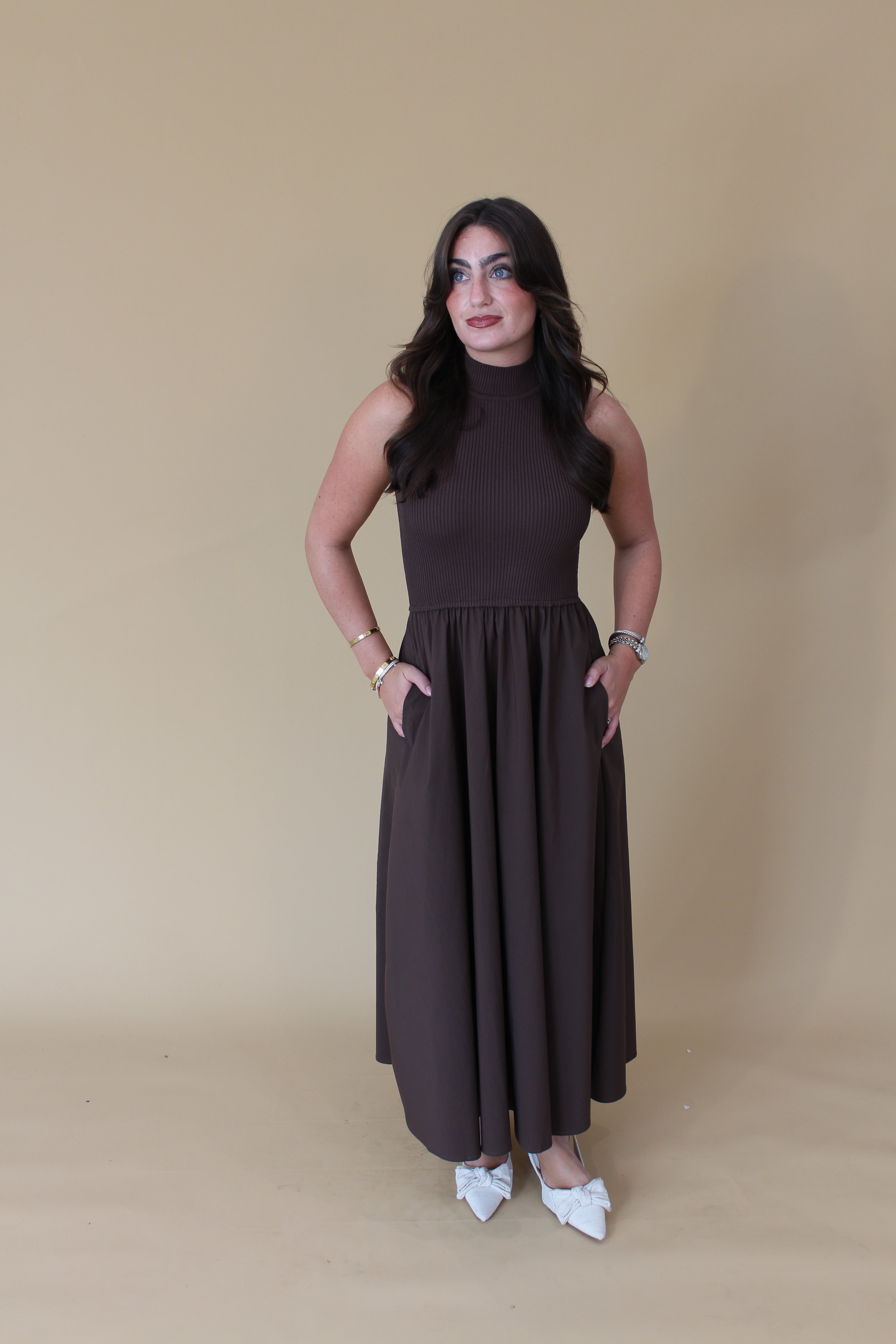 Amber Poplin Midi Dress