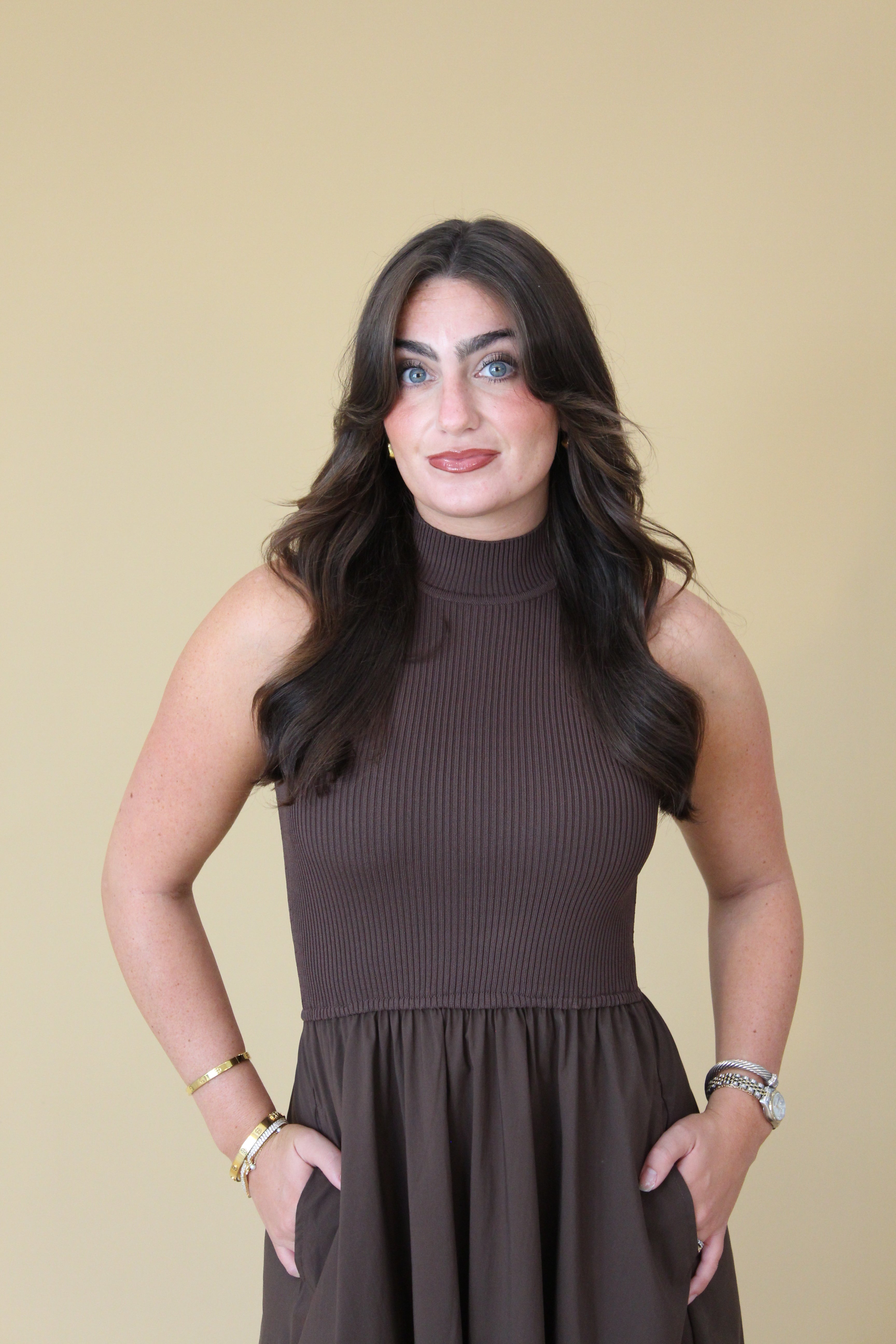 Amber Poplin Midi Dress