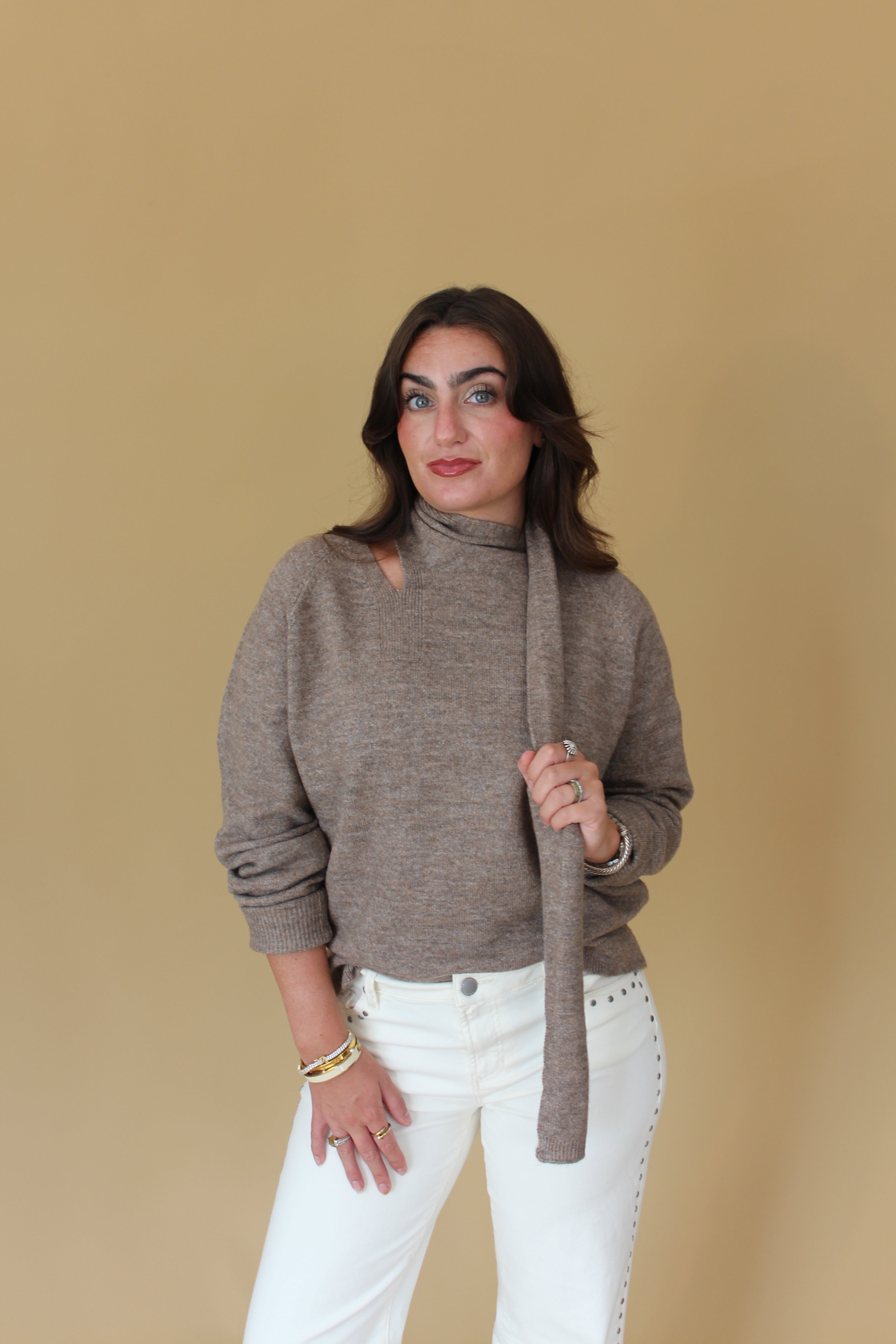 Billie Scarf Sweater