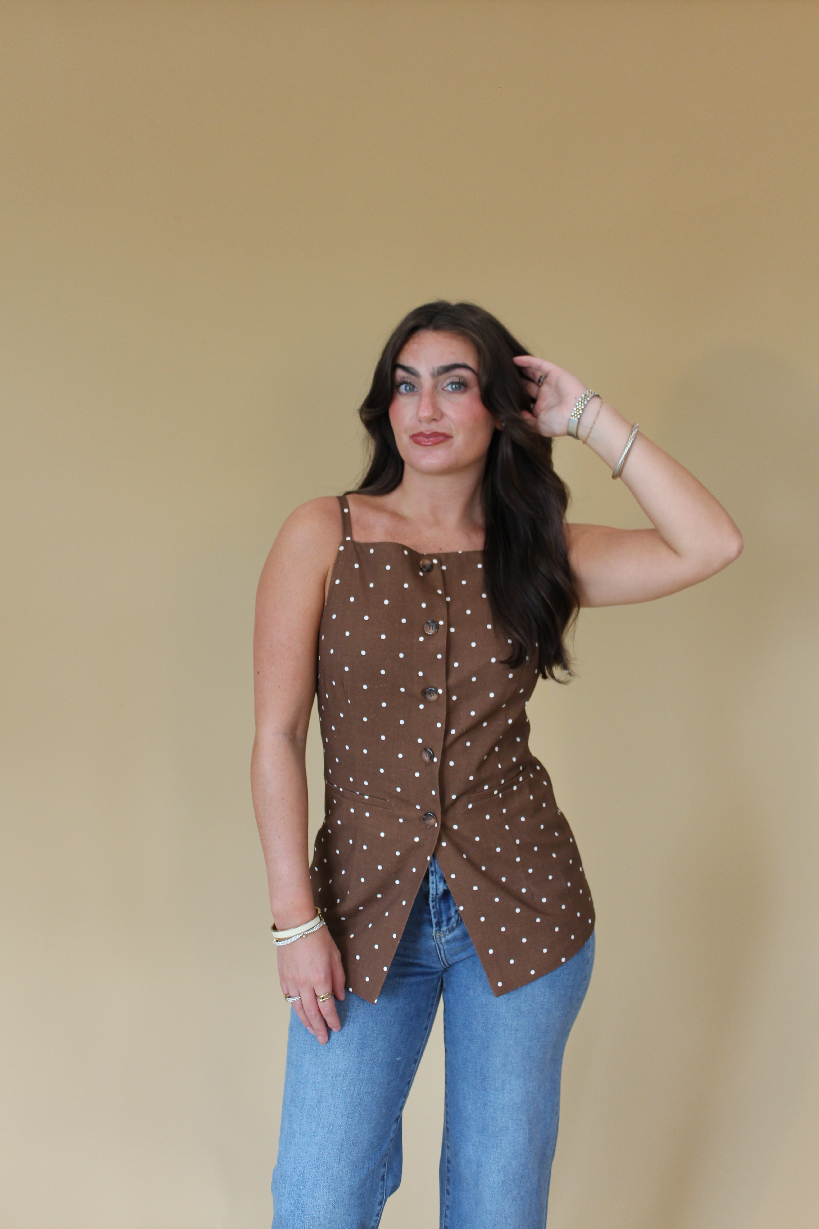 Elsie Polka Dot Top