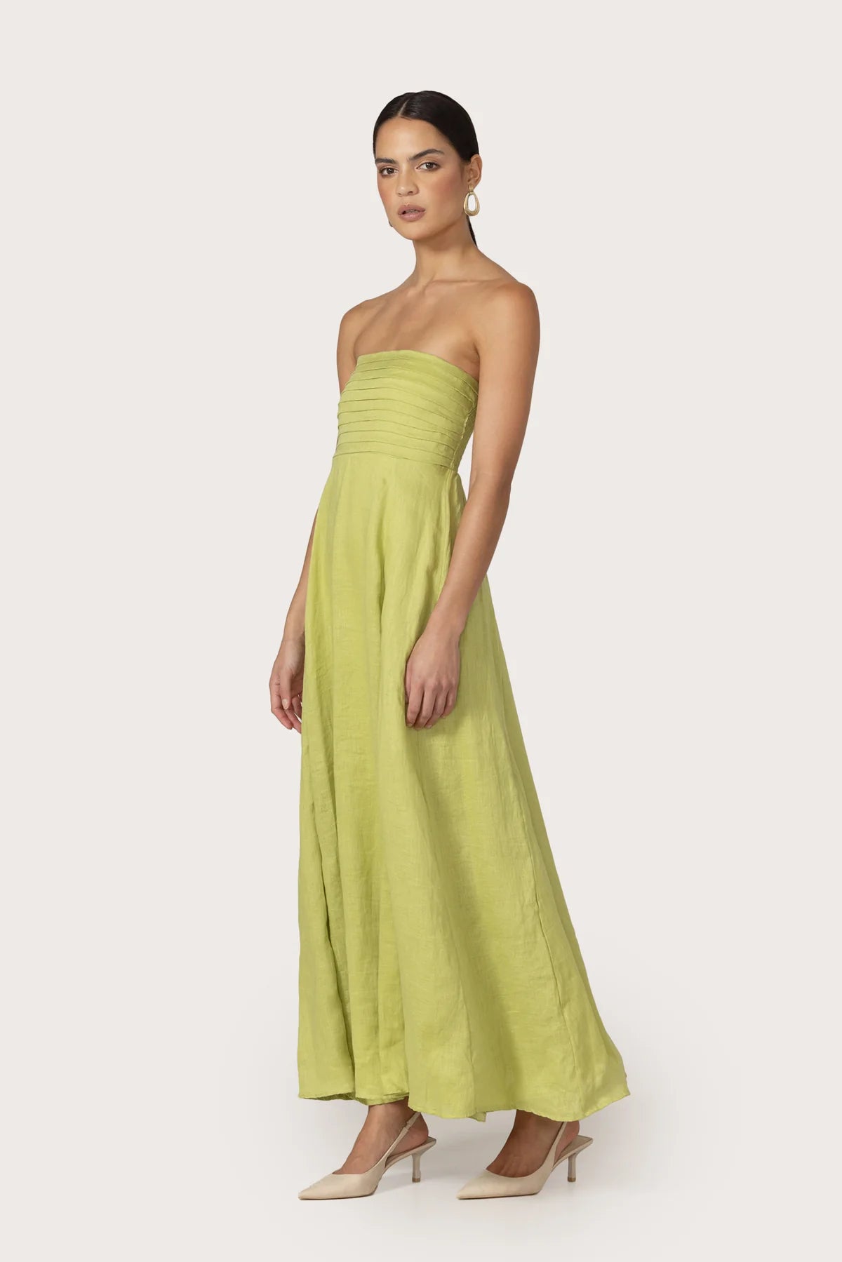 Talia Sage Linen Maxi Dress