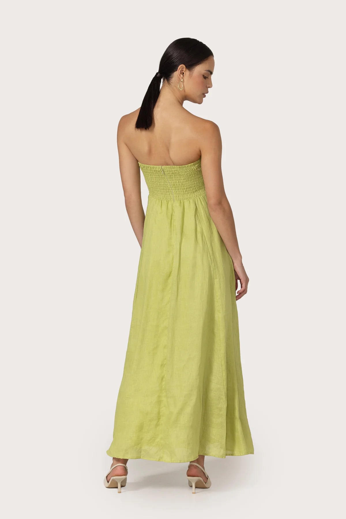 Talia Sage Linen Maxi Dress