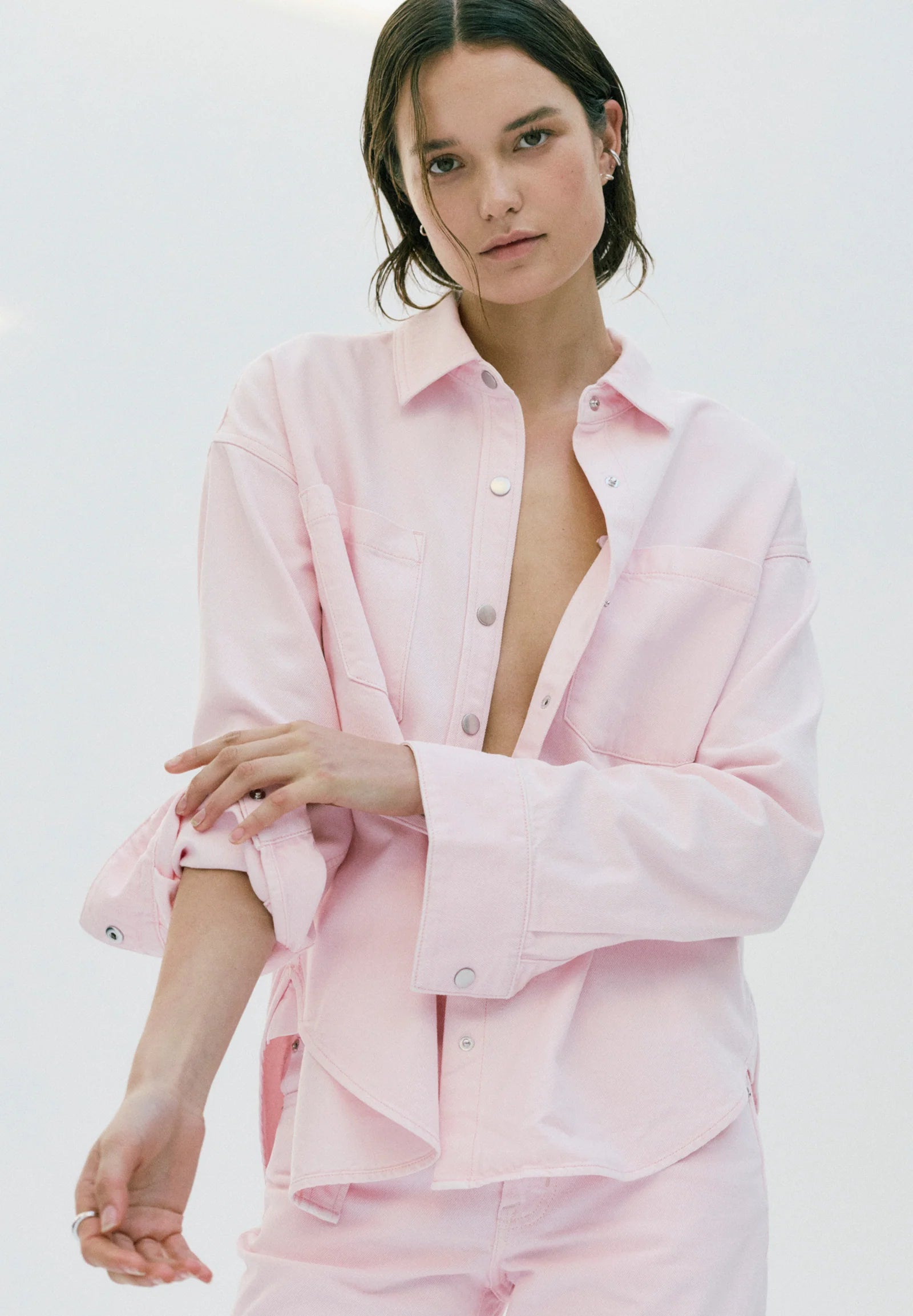 Elin Blush Denim Jacket
