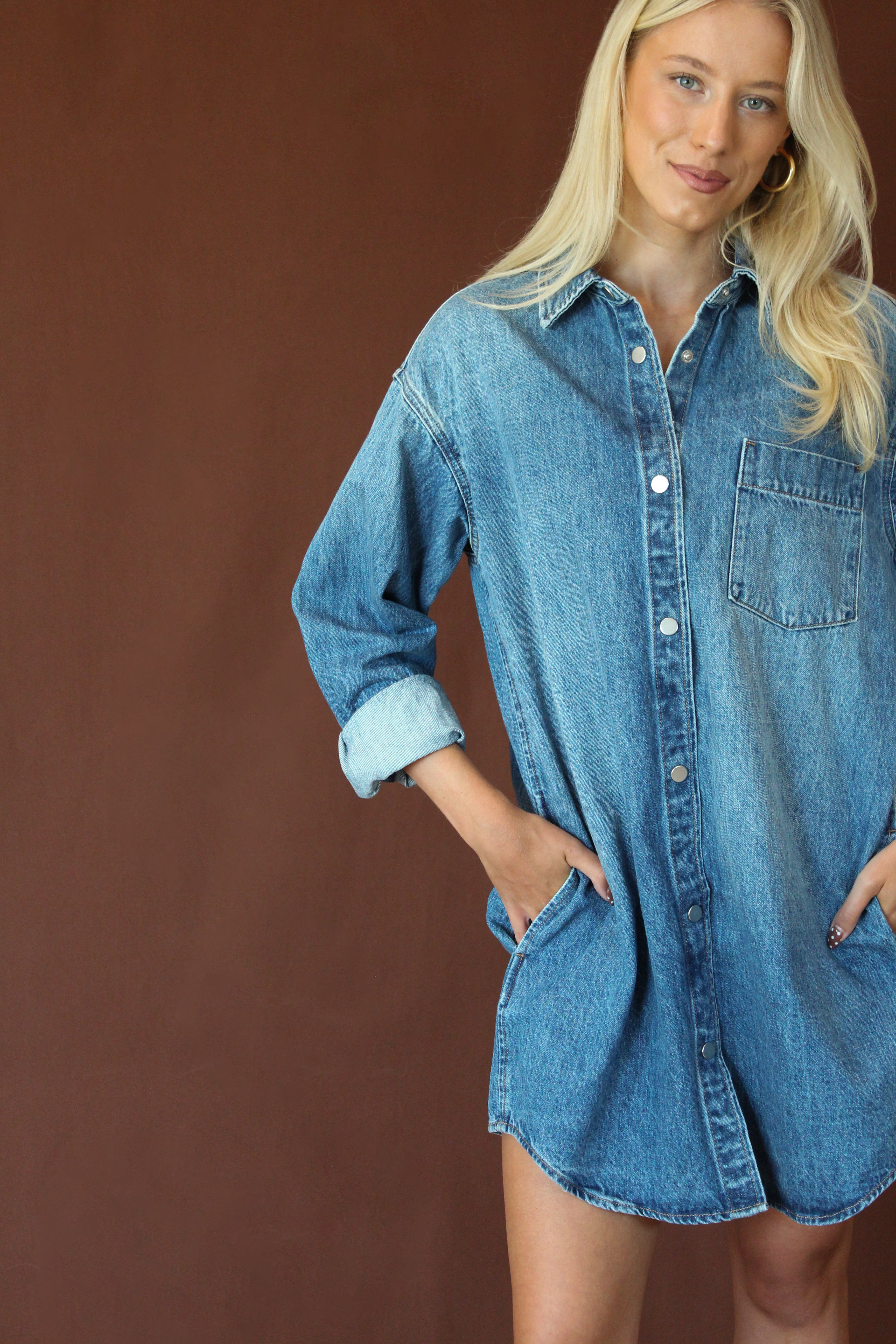 Elle Denim Shirt Dress