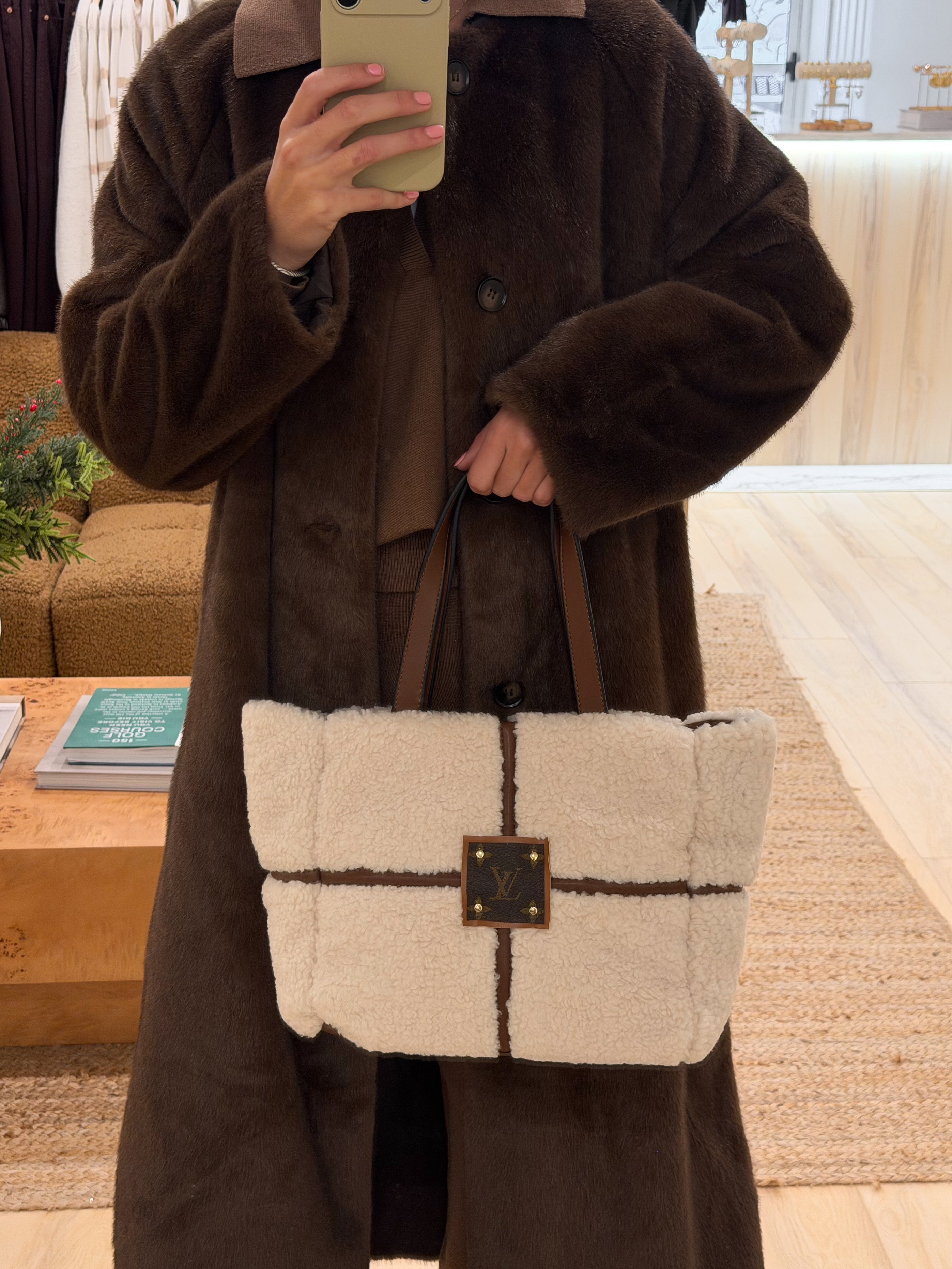 LV Upcycled Sherpa Tote