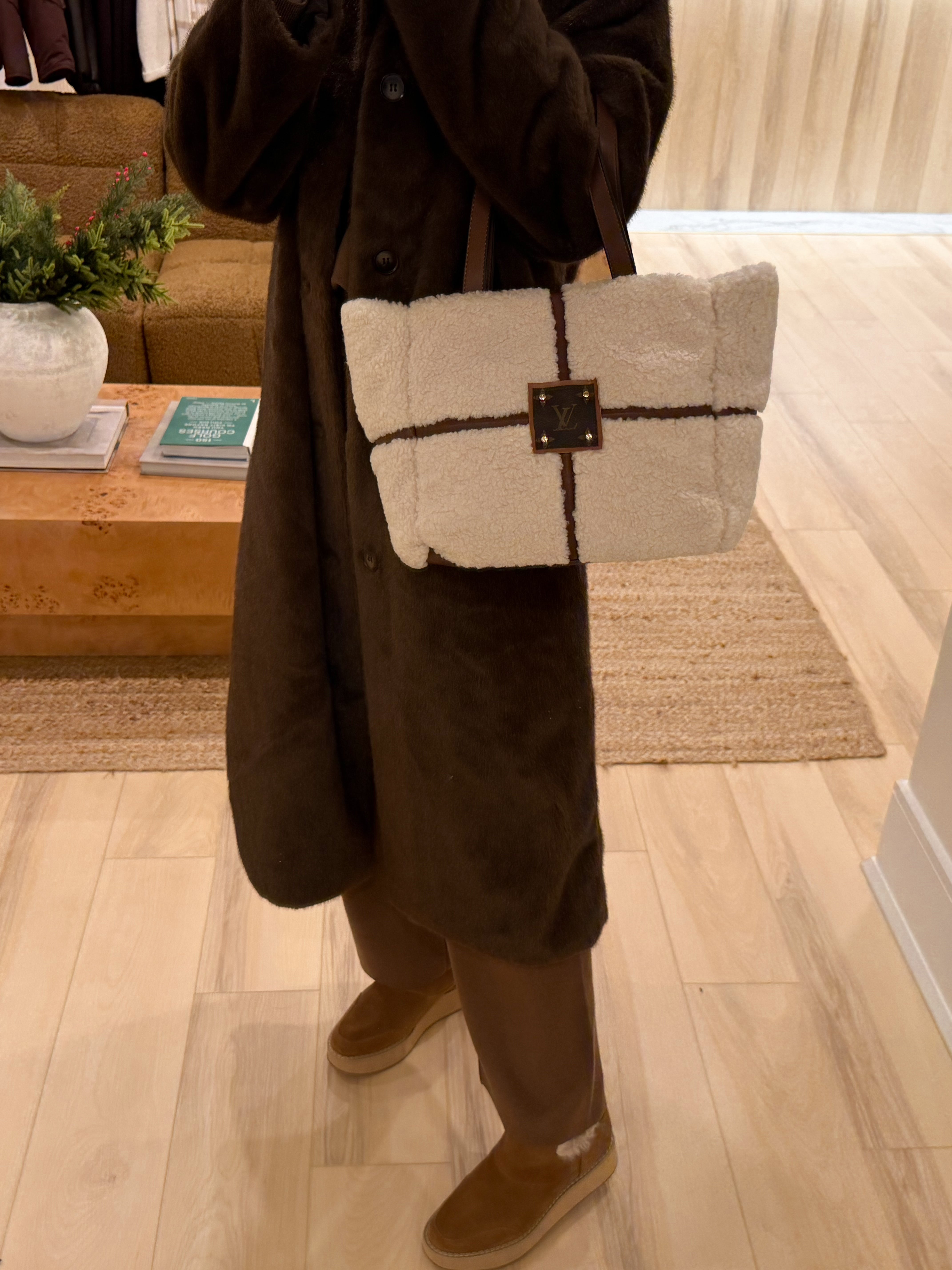 LV Upcycled Sherpa Tote