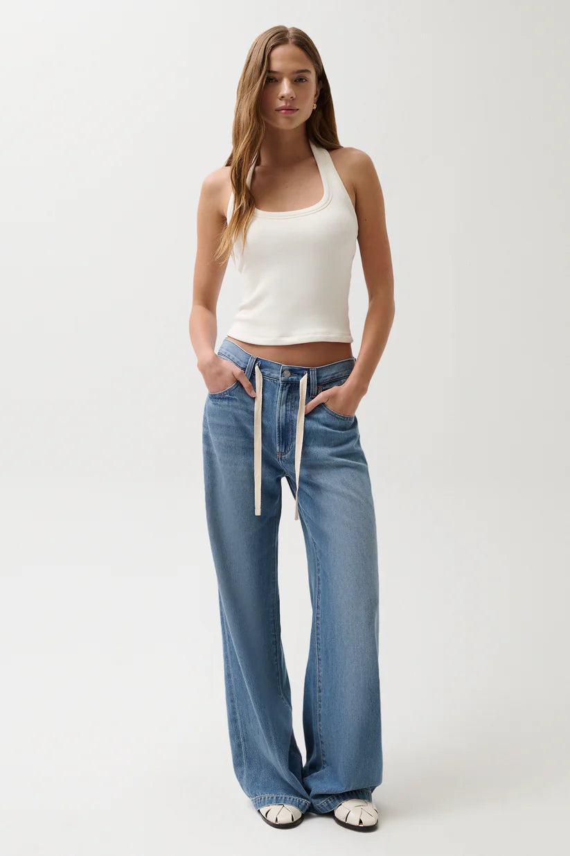 Jadyn Mid Rise Drawstring Jean