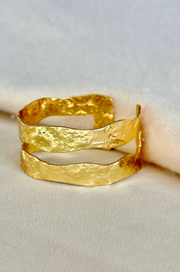 Gold Double Cuff Plated Bracelet