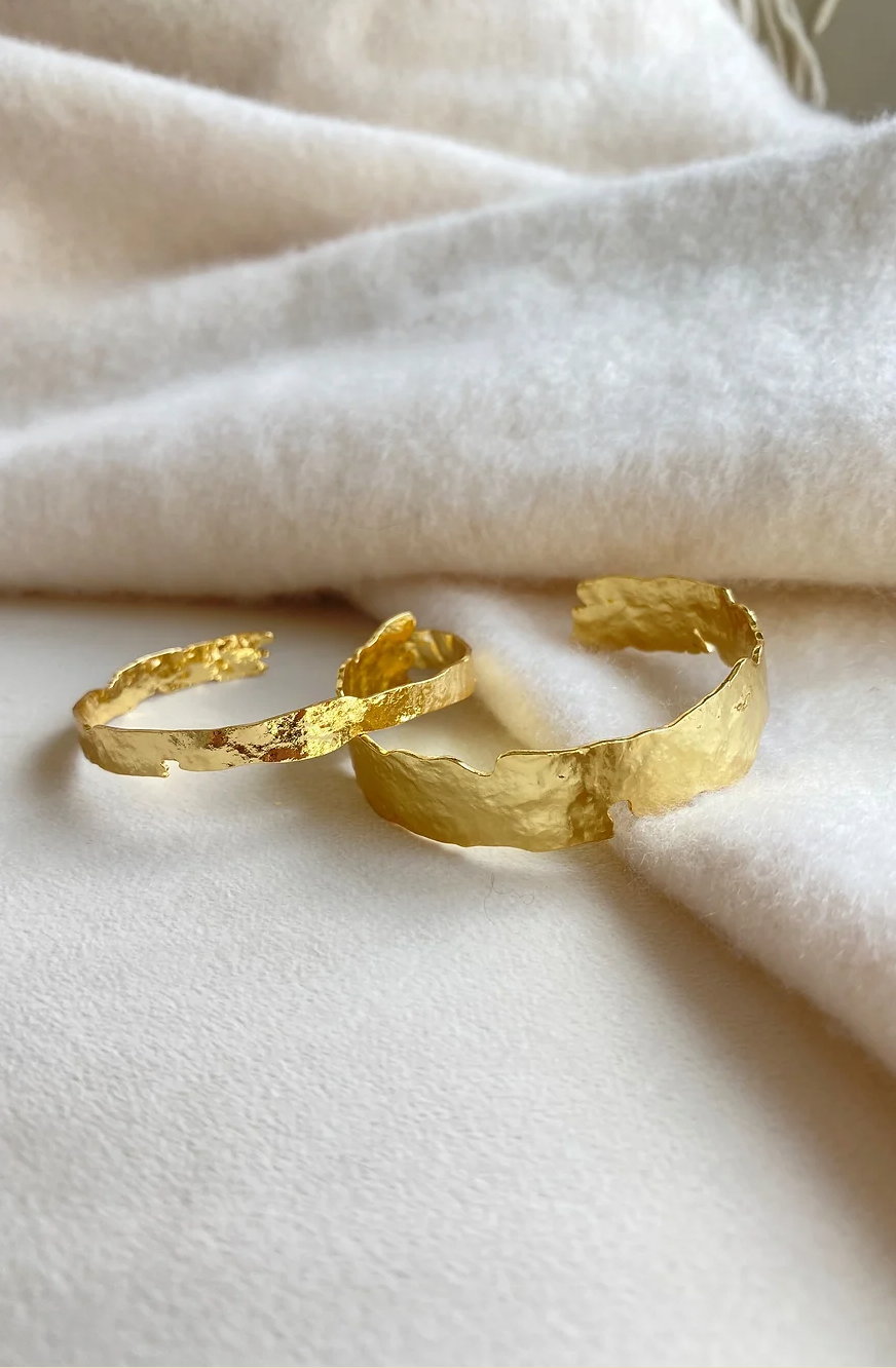 Gold Plated Bangle Cuff Bracelet