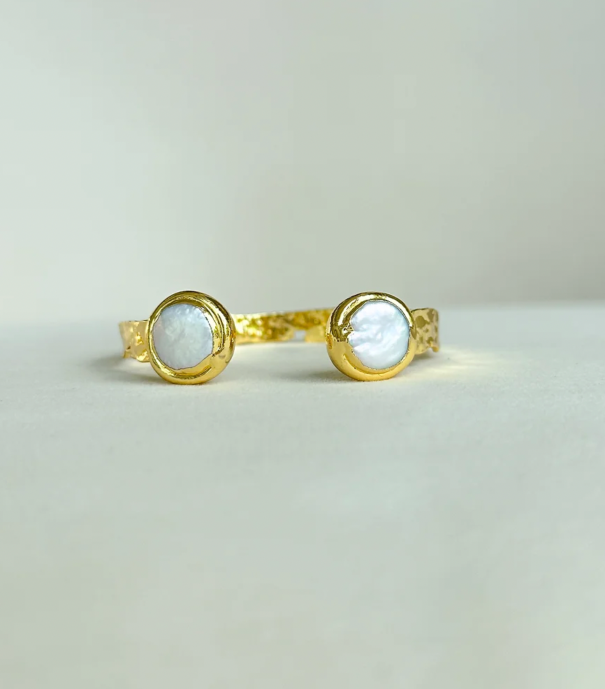 Small Stone Cuff Bracelet