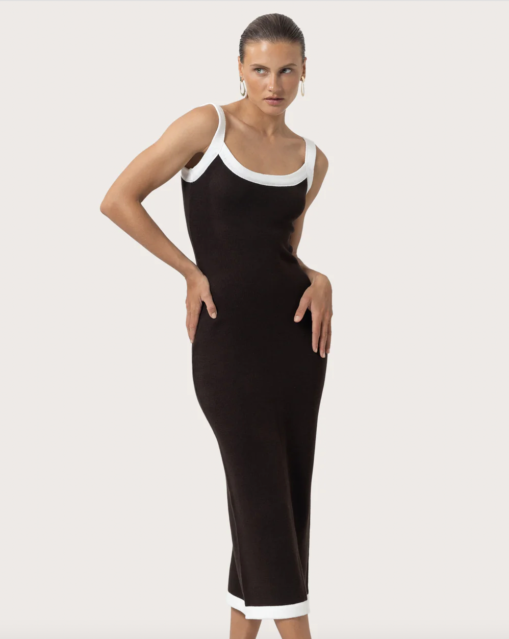 Lusana Christine Midi Dress