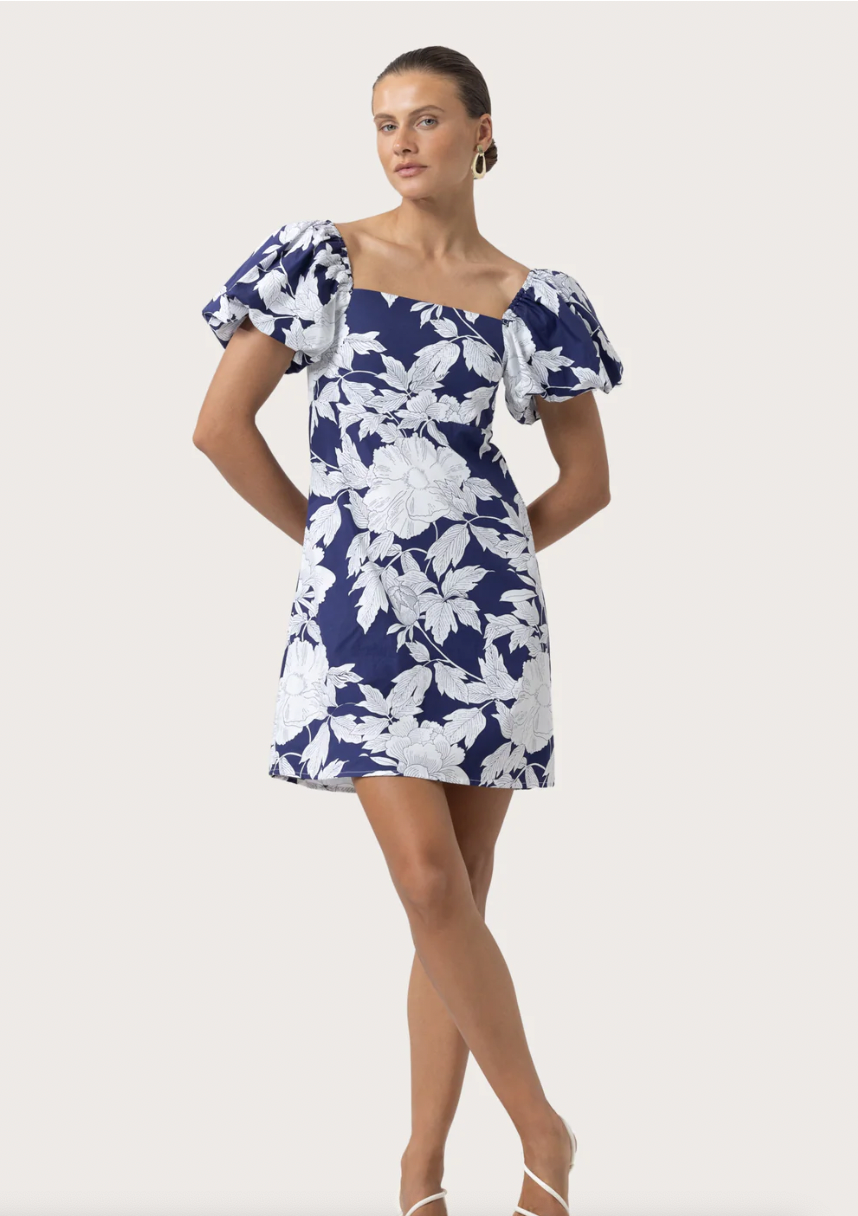 Gracie Poplin Dress - Rosa Floral