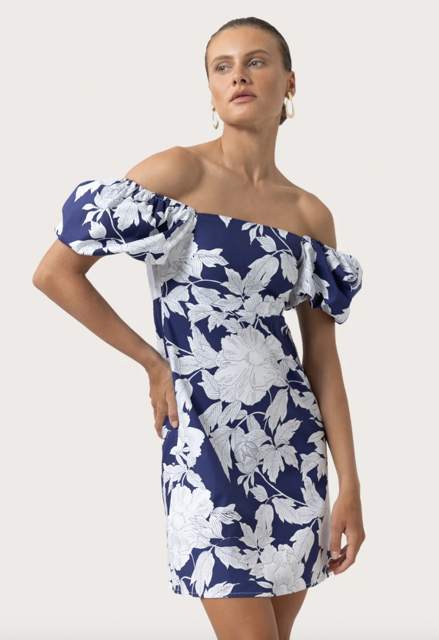 Gracie Poplin Dress - Rosa Floral