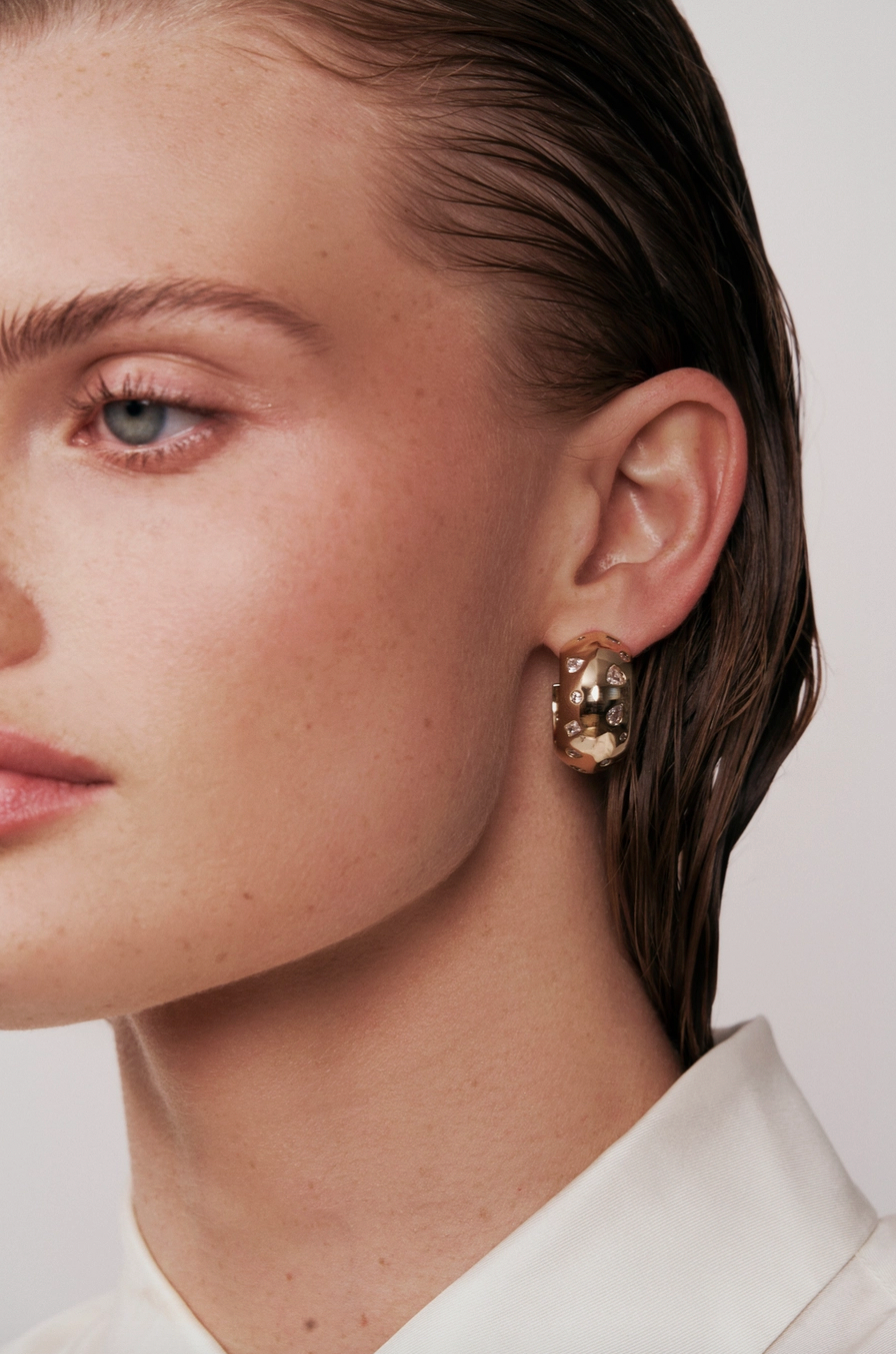 Mavis Crystal Hoop Earrings