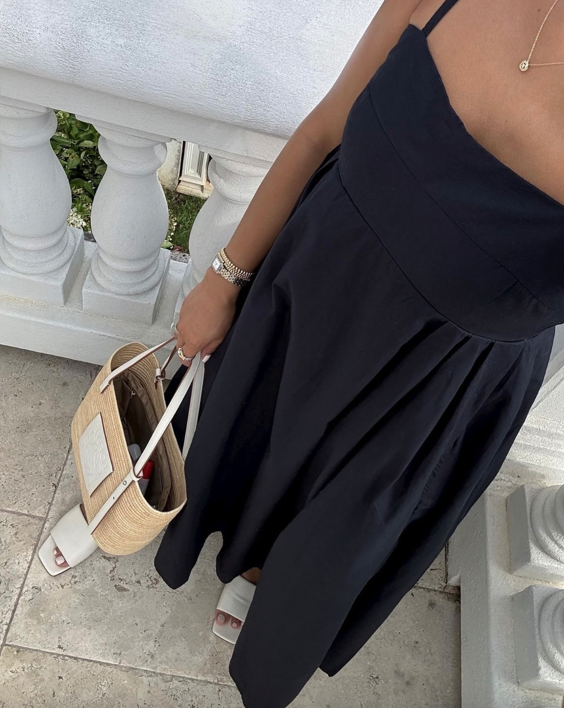 Empire Poplin Dress