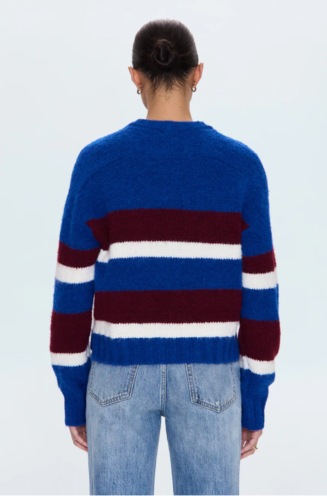 Claret Rugby Striped Sweater