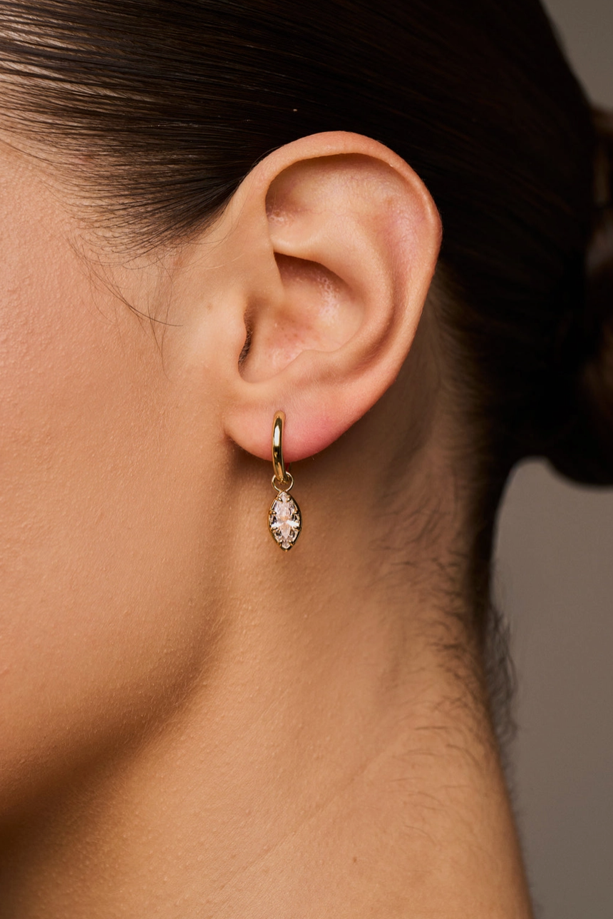 Cleo Classic Bezel Set Earrings