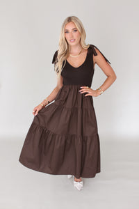 Mila Mocha Maxi Dress