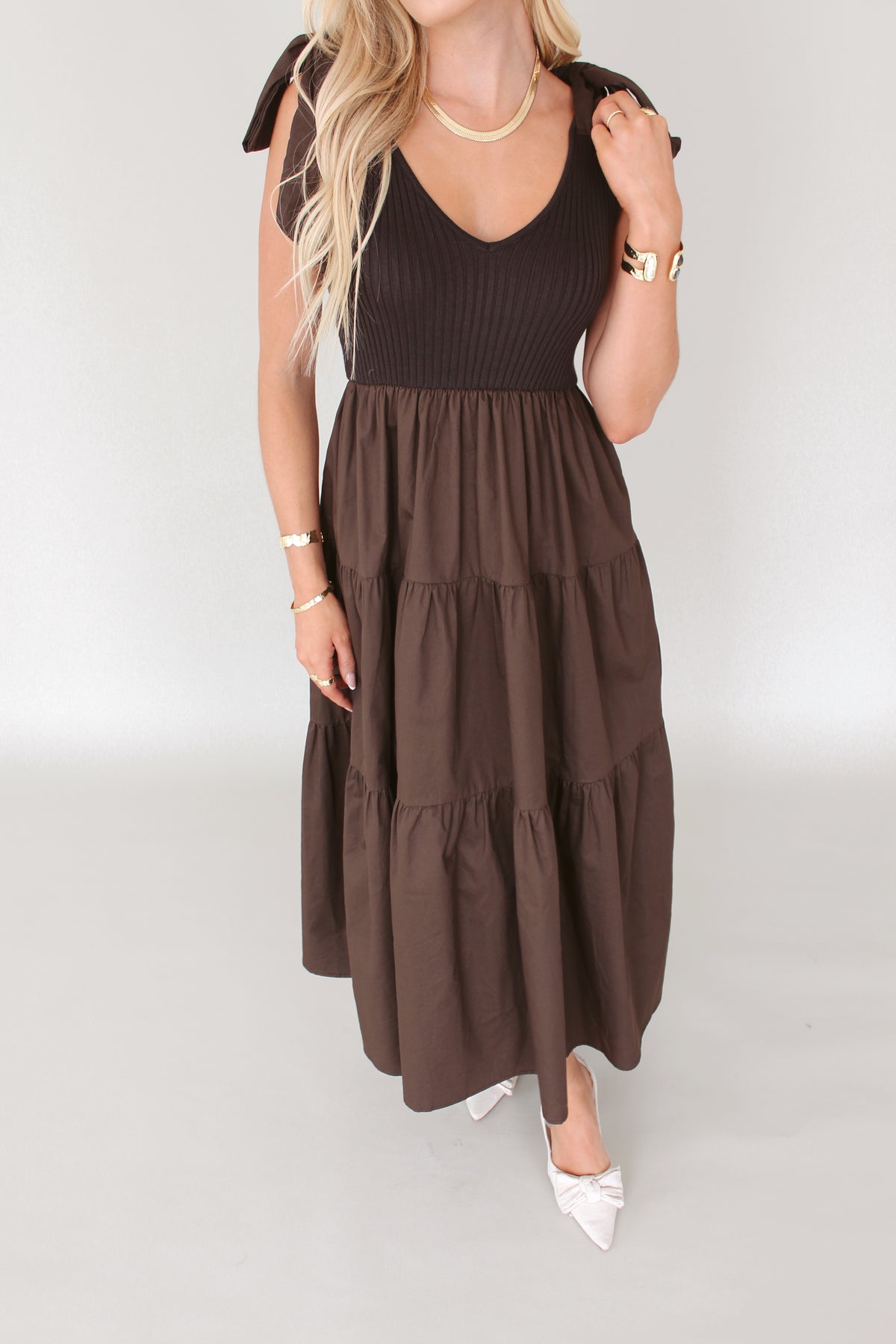 Mila Mocha Maxi Dress