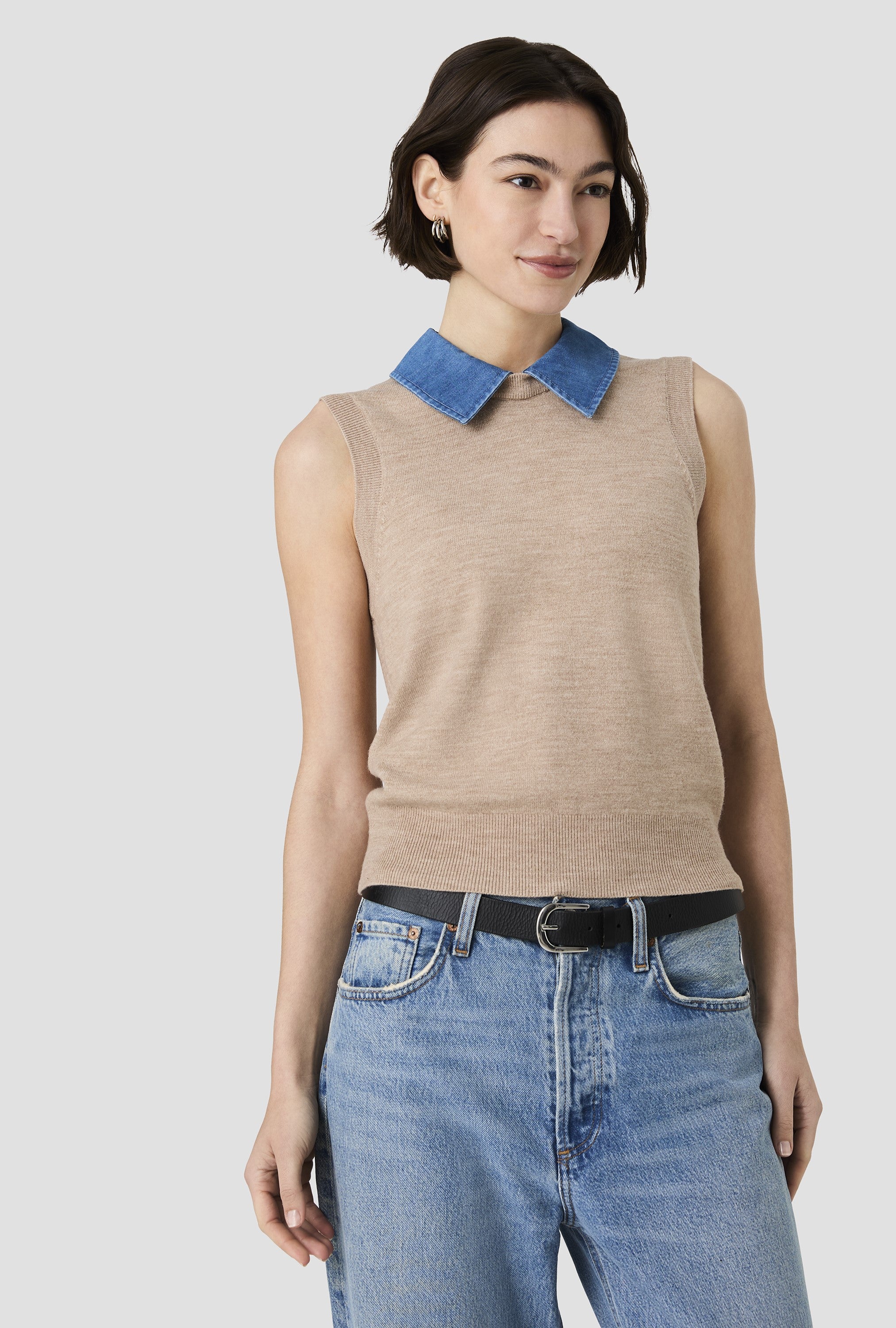 Babysoft Collared Knit Vest